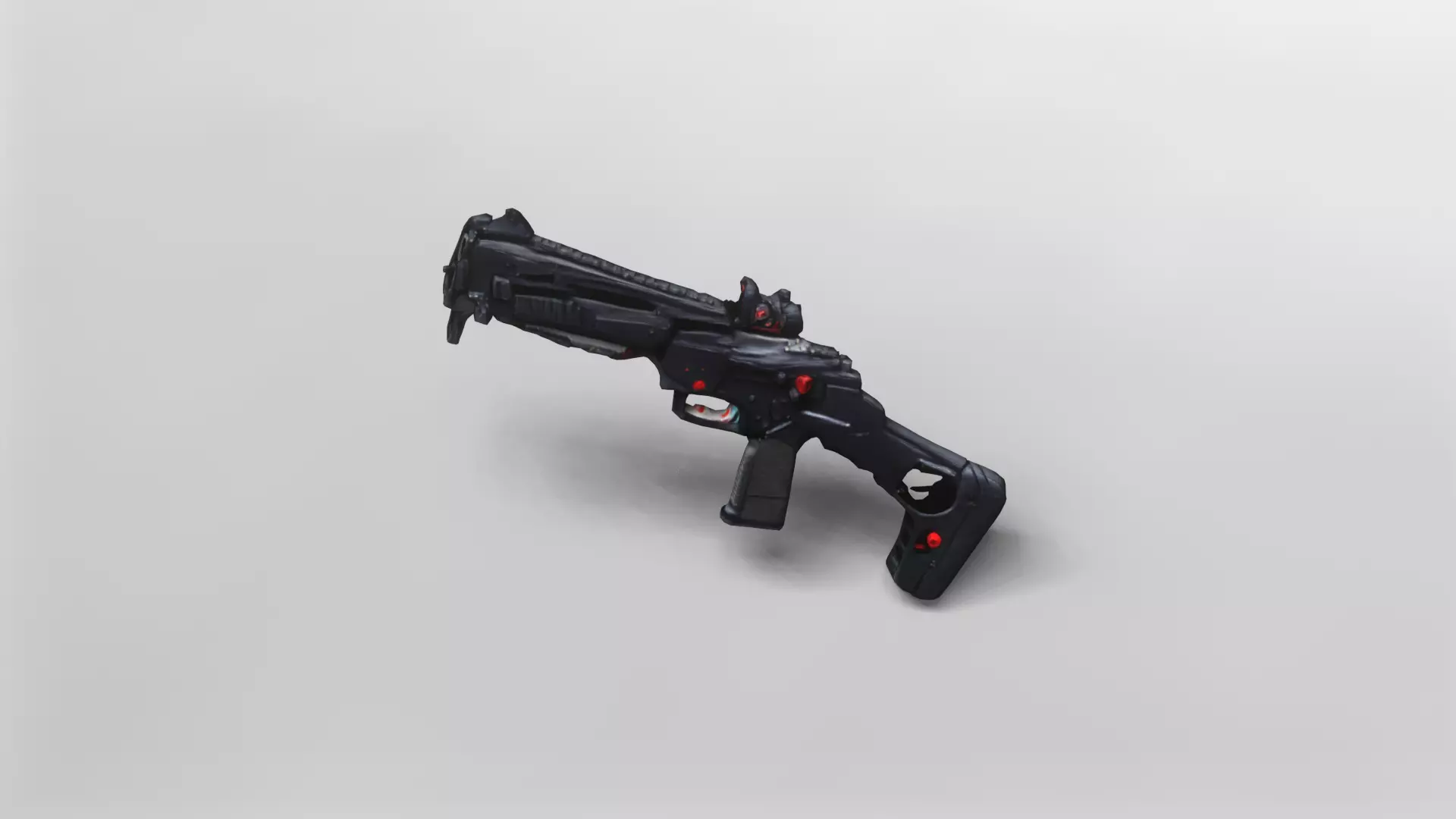 Futuristic Tactical Assault Rifle 3D Model 3D model_1