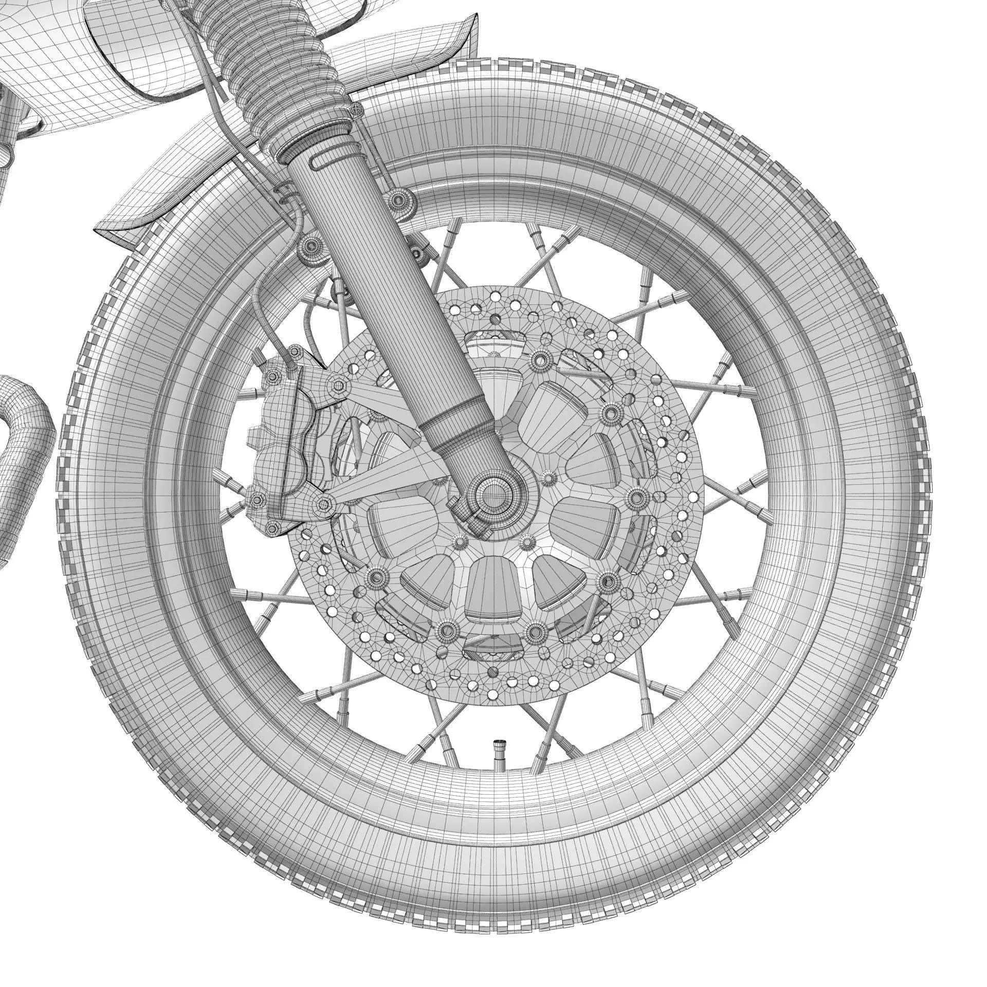 Cafe Racer R80 Motorcycle 3D model_26