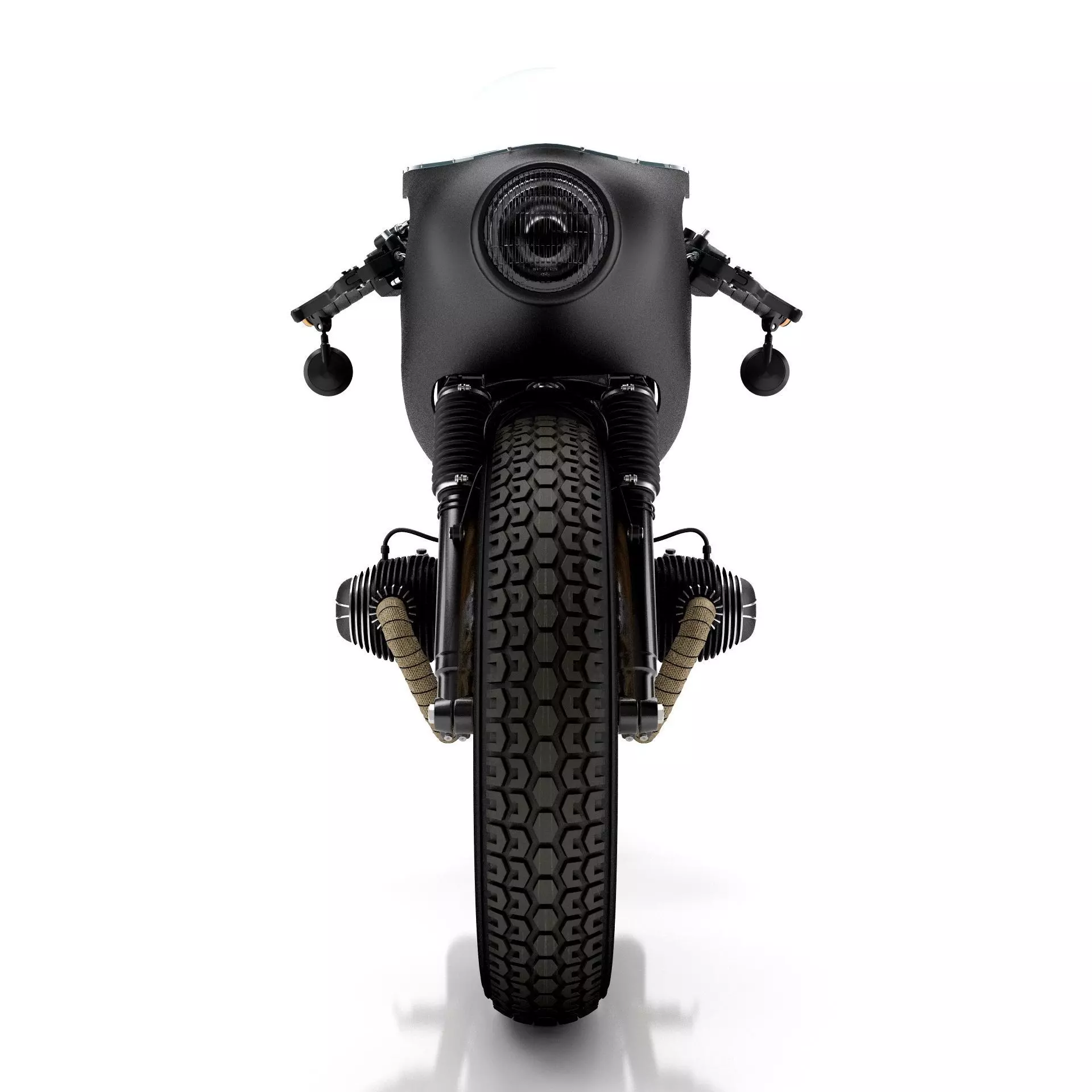 Cafe Racer R80 Motorcycle 3D model_4