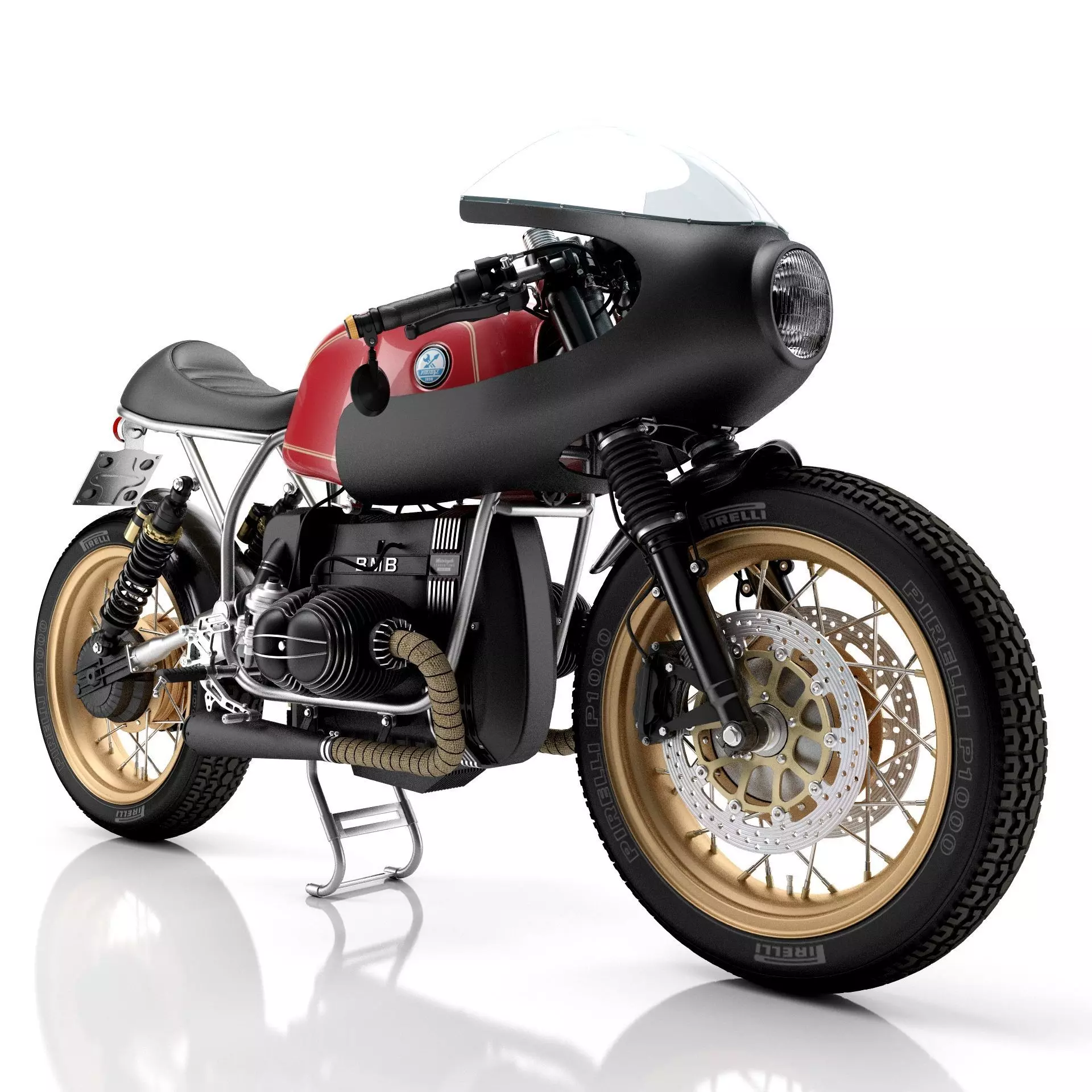 Cafe Racer R80 Motorcycle 3D model_0