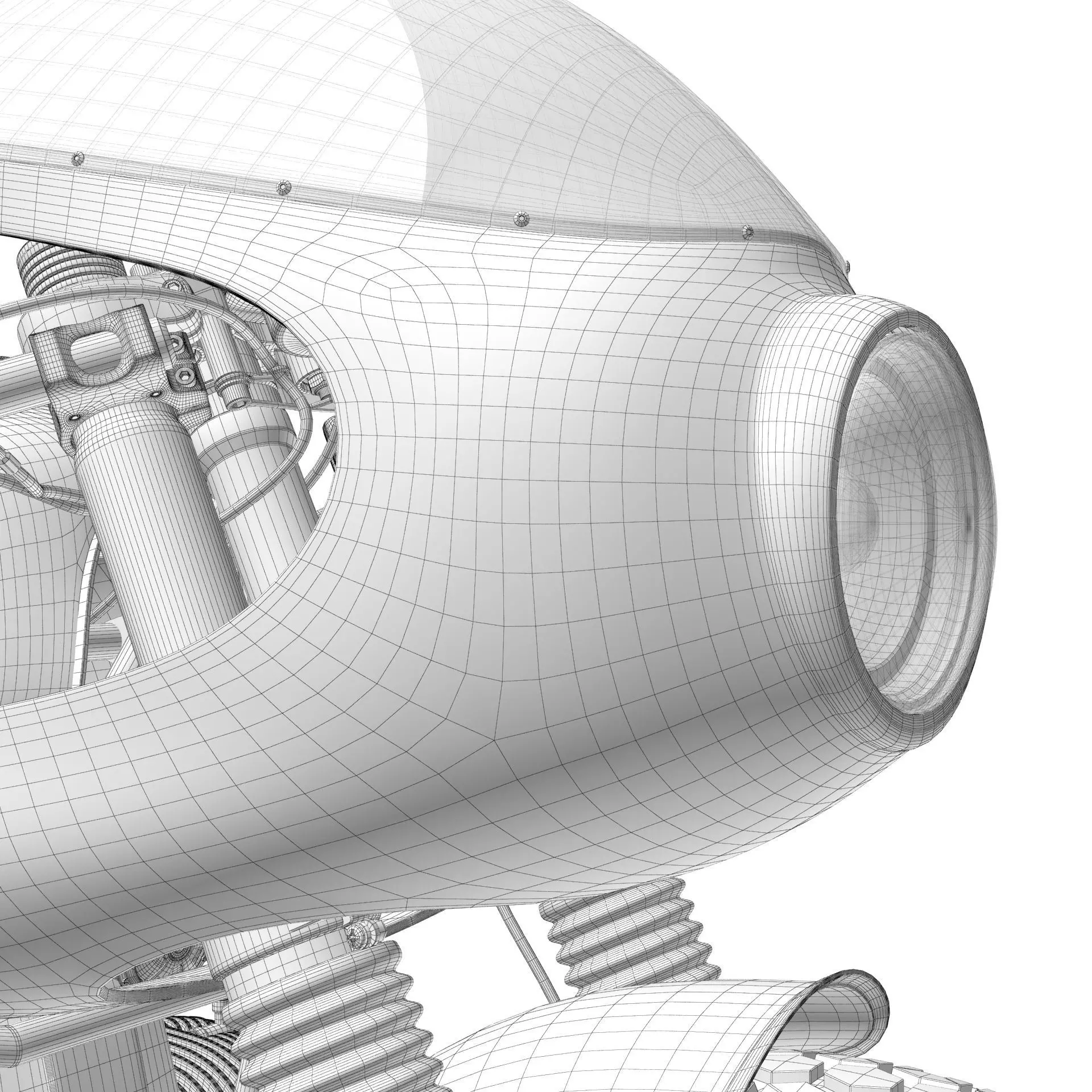 Cafe Racer R80 Motorcycle 3D model_27