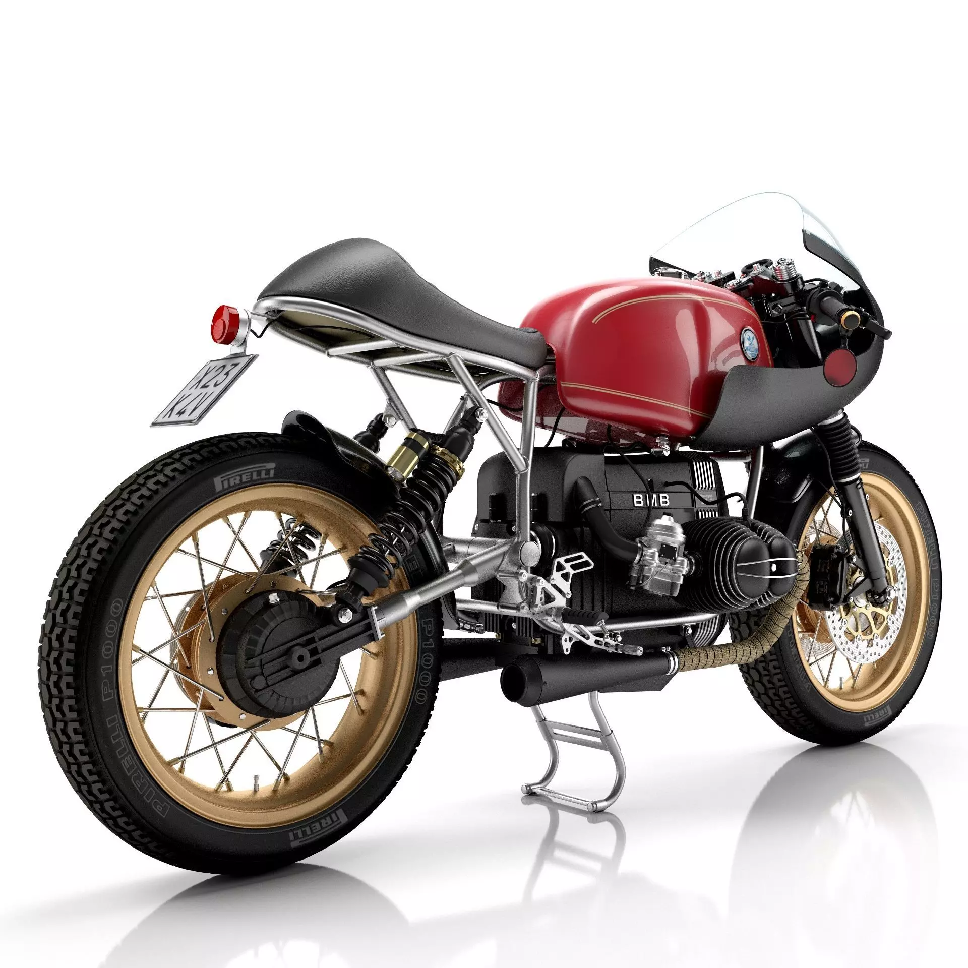 Cafe Racer R80 Motorcycle 3D model_7