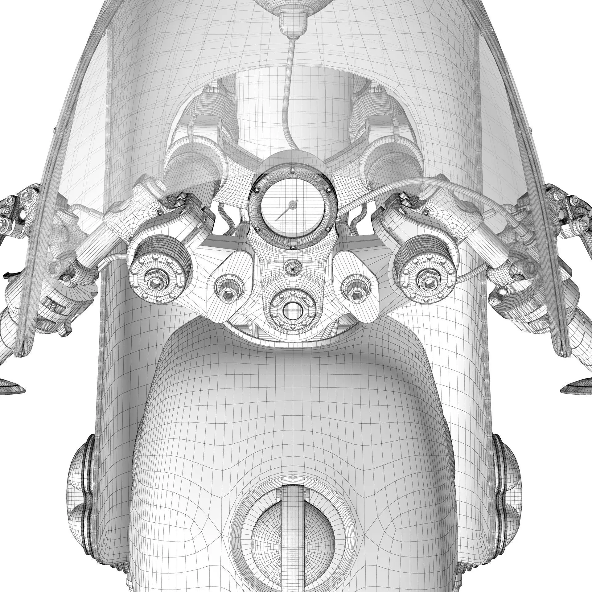 Cafe Racer R80 Motorcycle 3D model_29