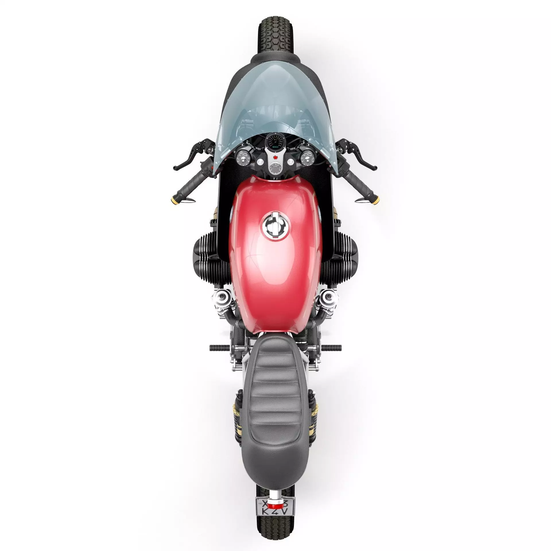 Cafe Racer R80 Motorcycle 3D model_8