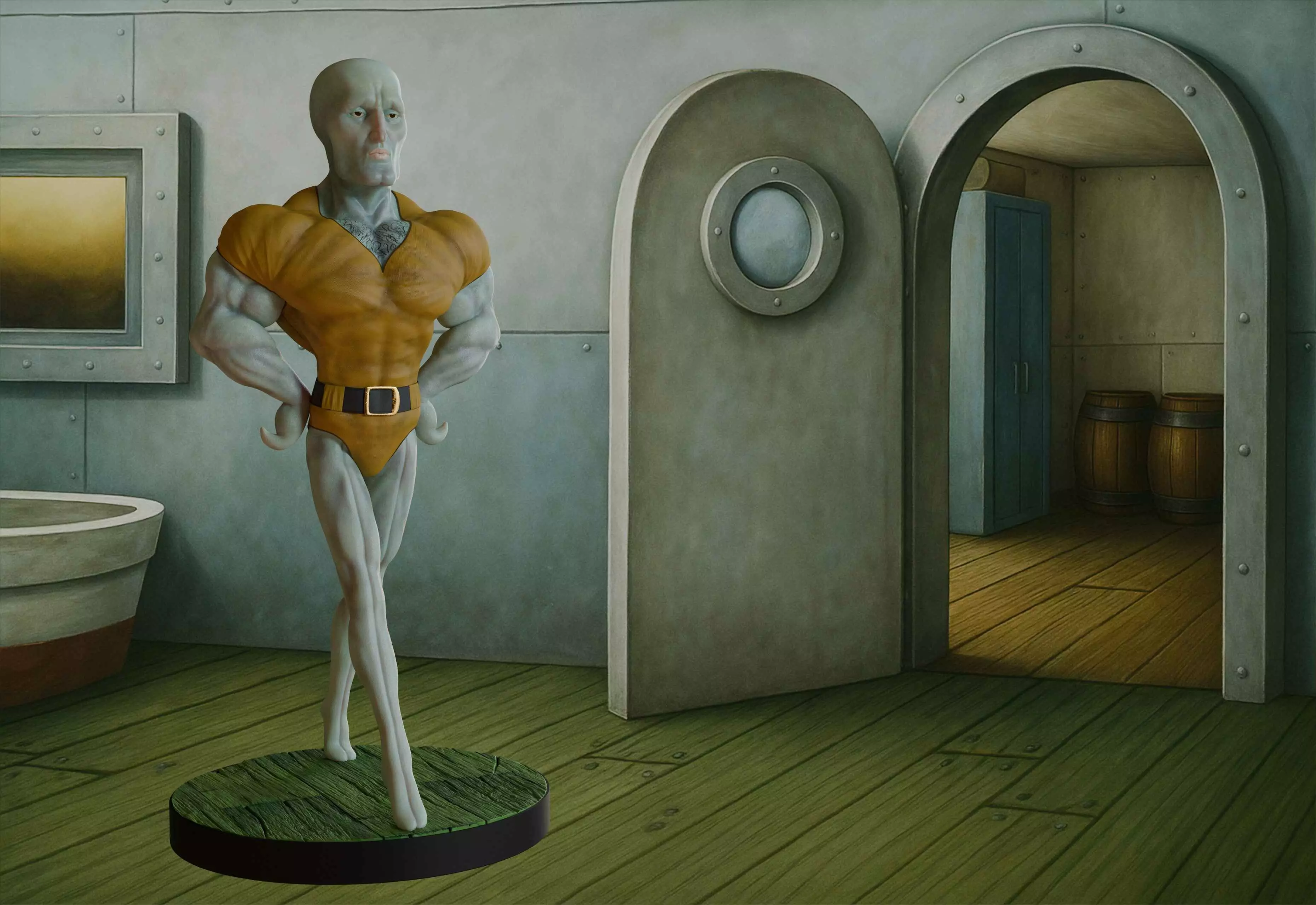 Handsome Squidward Statue - 3D Model for Printing Free 3D print model