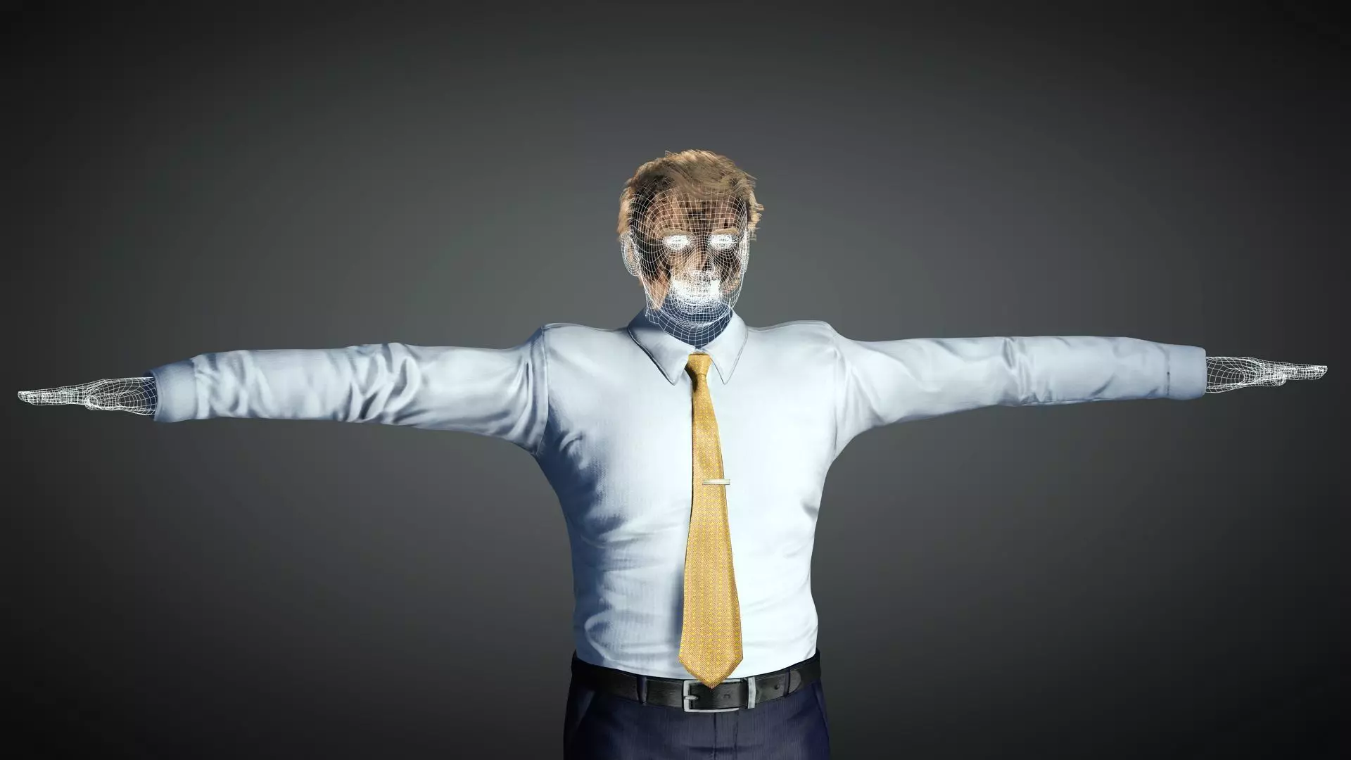 Donald Trump Low-poly 3D model_6