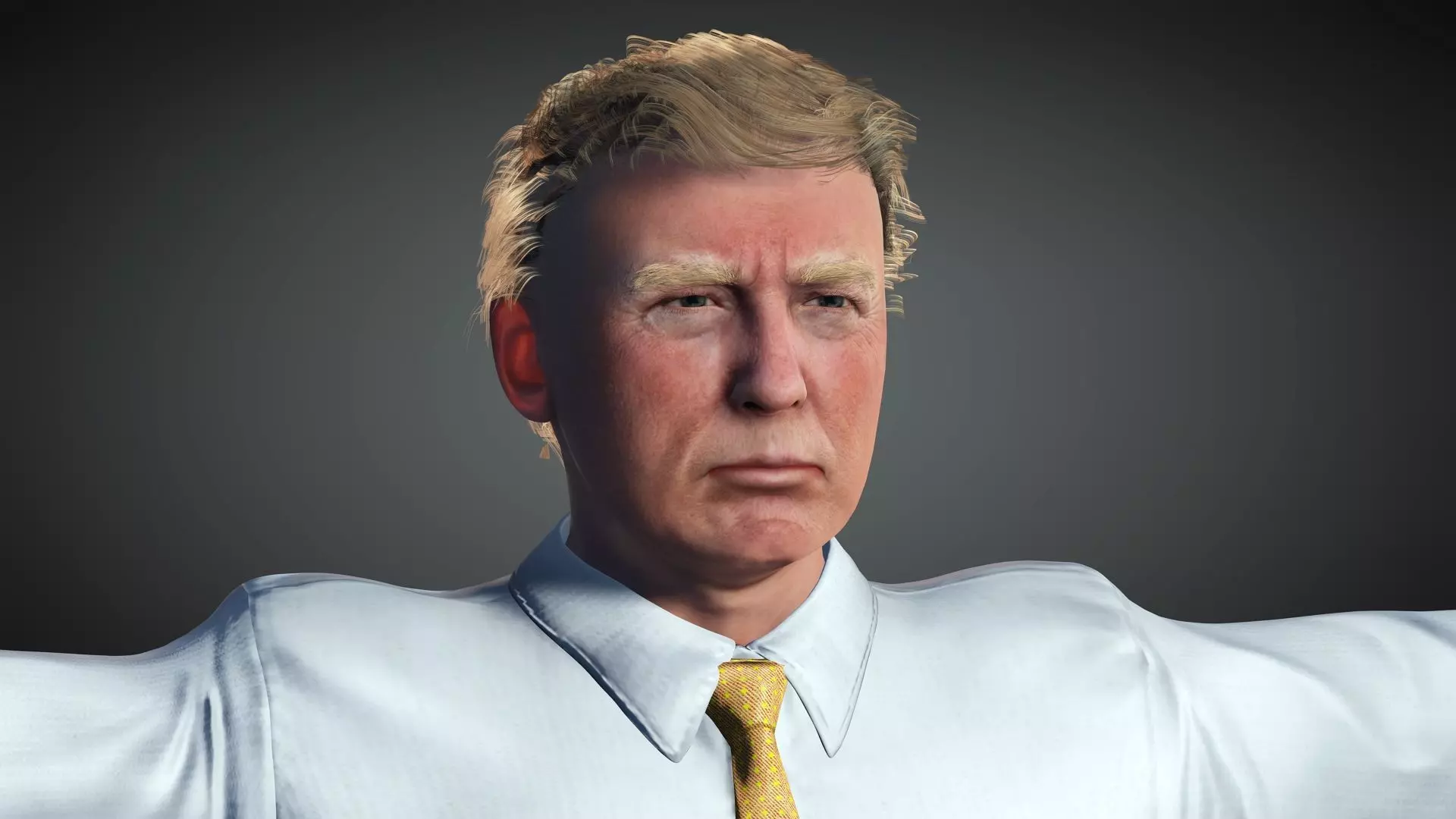 Donald Trump Low-poly 3D model_1