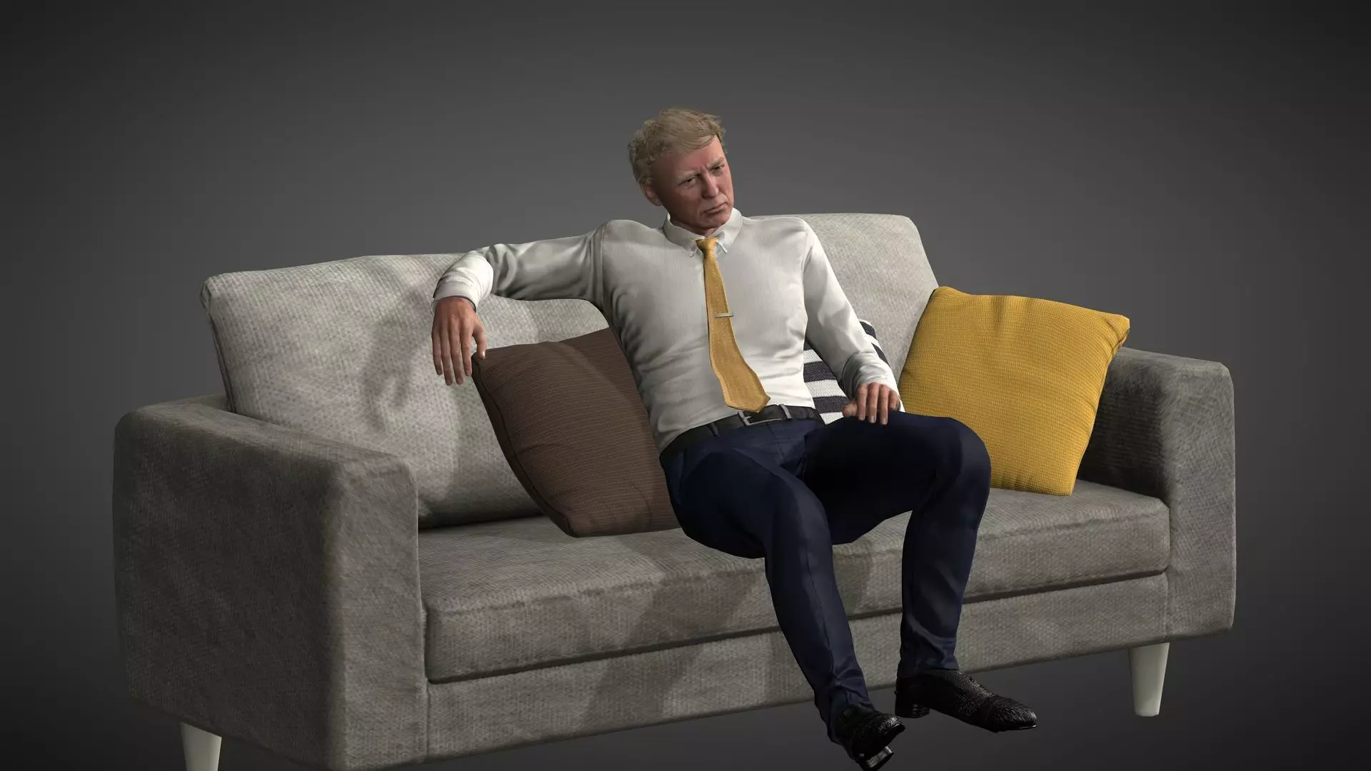 Donald Trump Low-poly 3D model_8