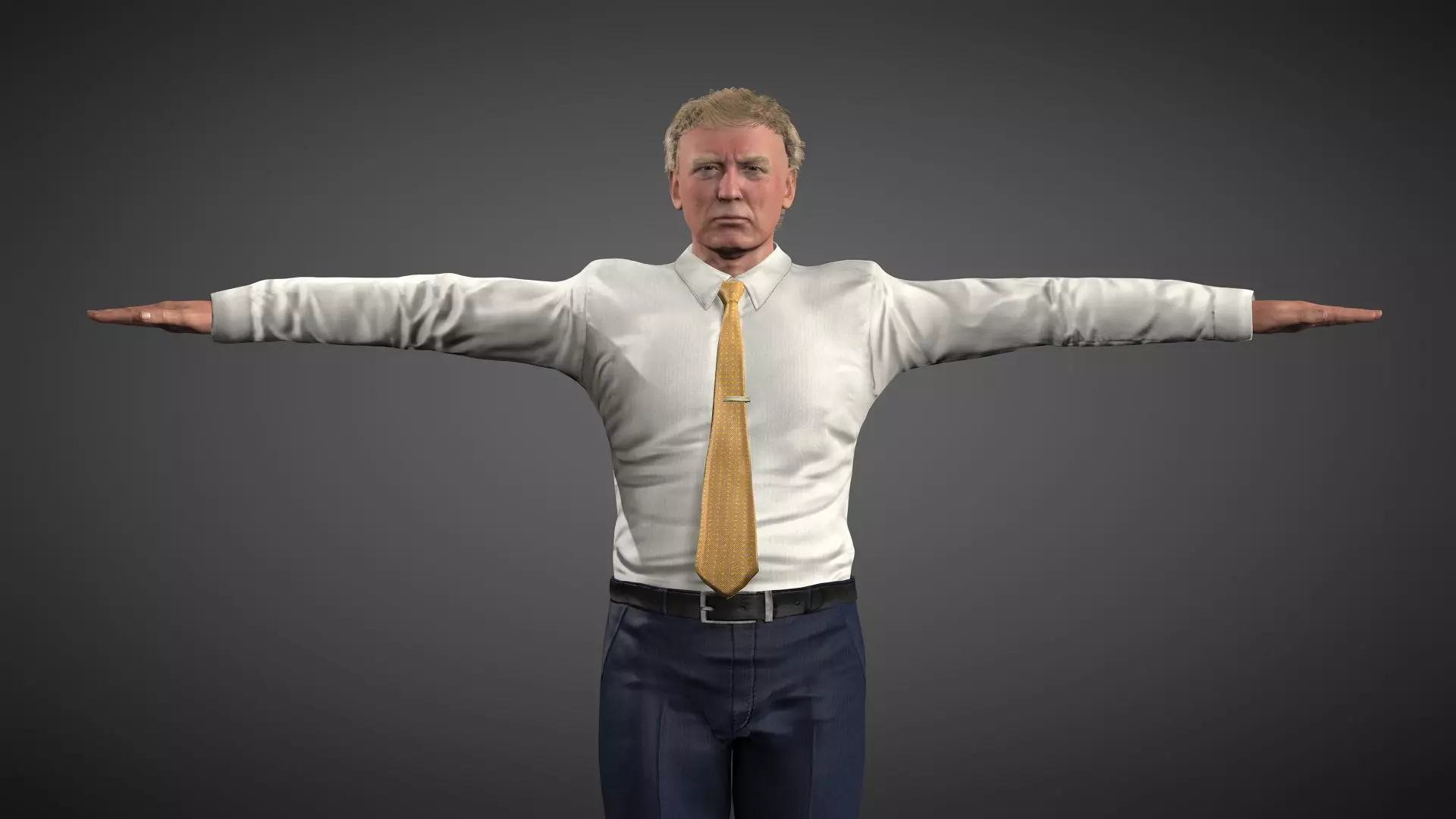 Donald Trump Low-poly 3D model_2
