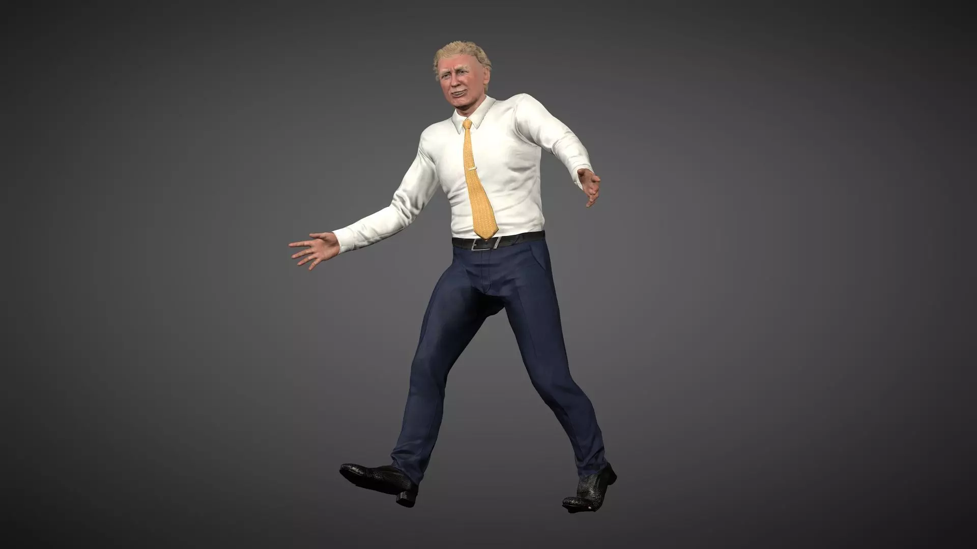 Donald Trump Low-poly 3D model_9