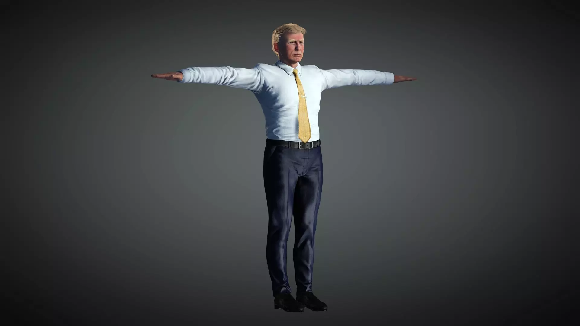 Donald Trump Low-poly 3D model_12
