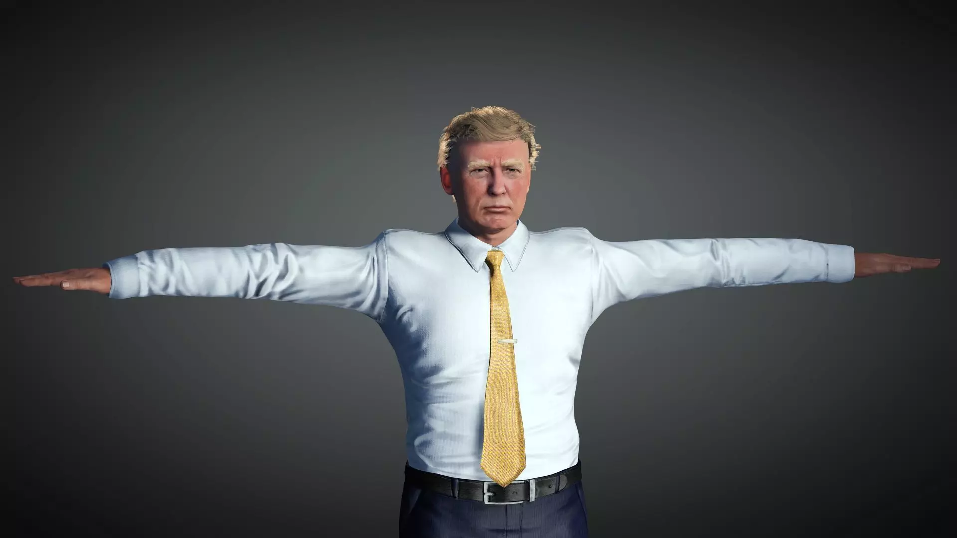 Donald Trump Low-poly 3D model_11