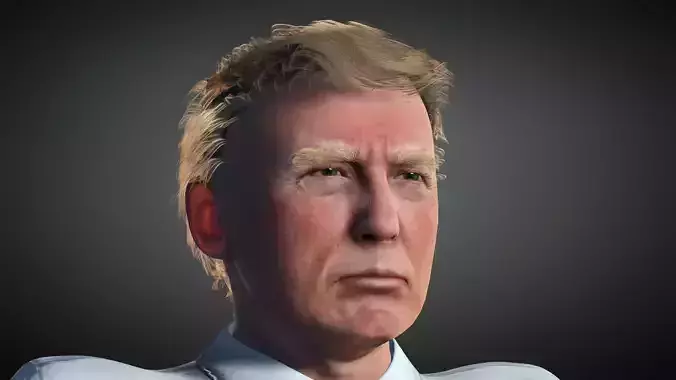 Donald Trump Low-poly 3D model