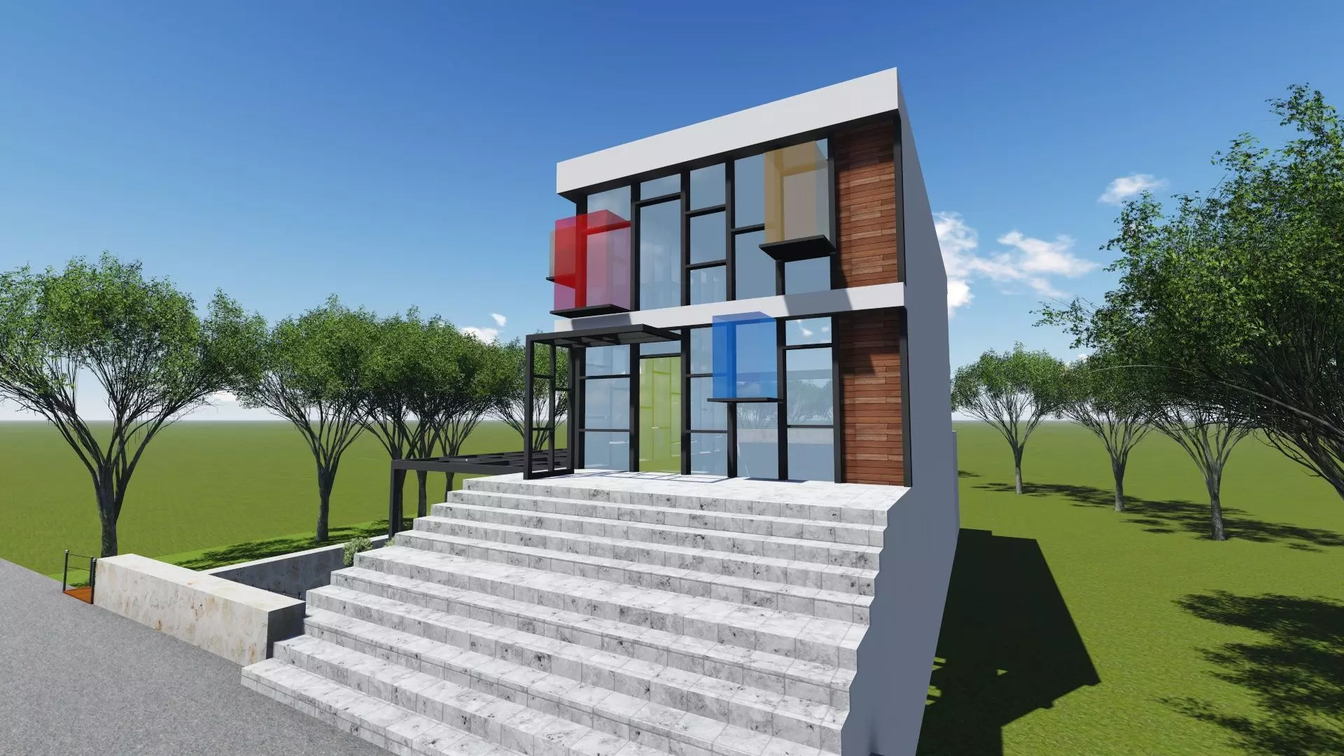 Architectural Design for a Modern Kindergarten Project 3D model