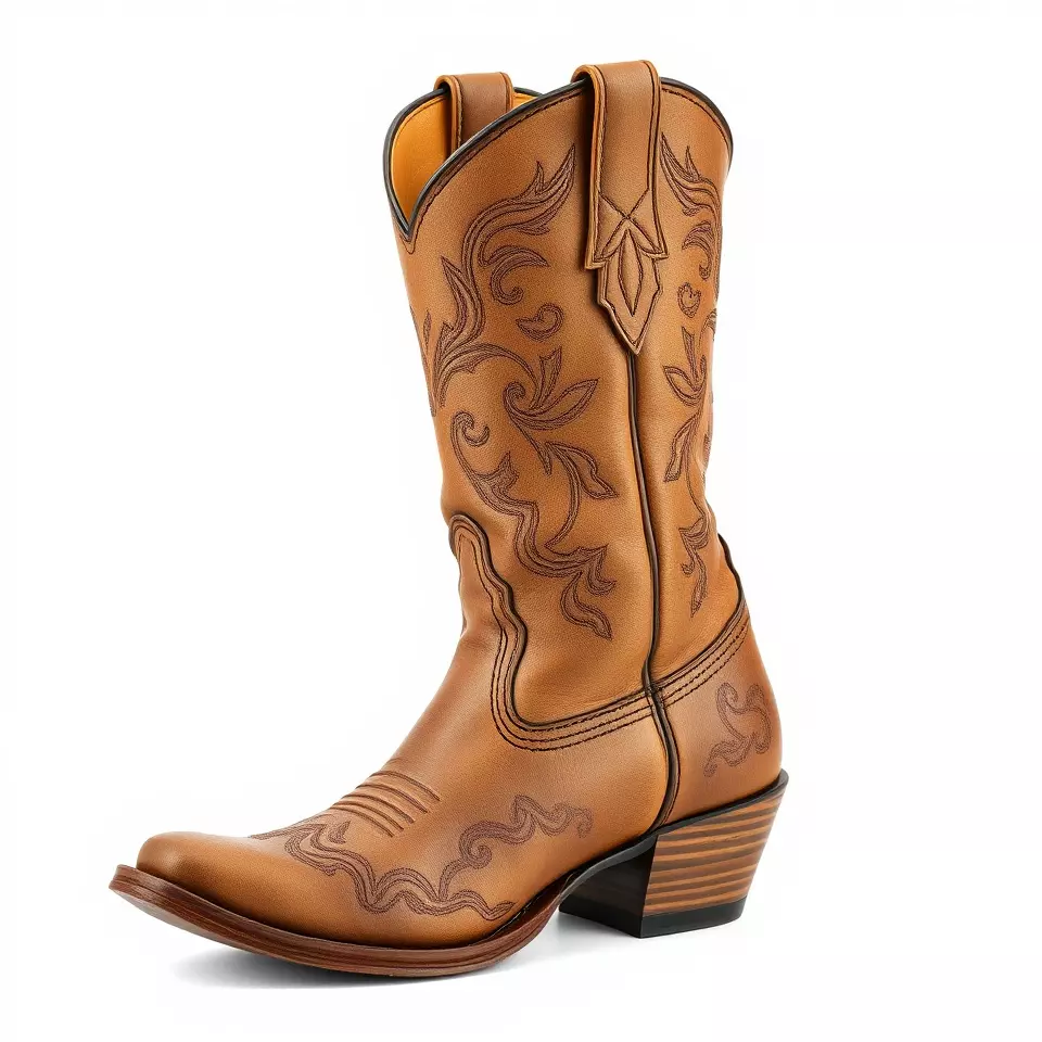 Western Cowboy Boot model pack  Leather Embroidery Design Low-poly 3D model_3