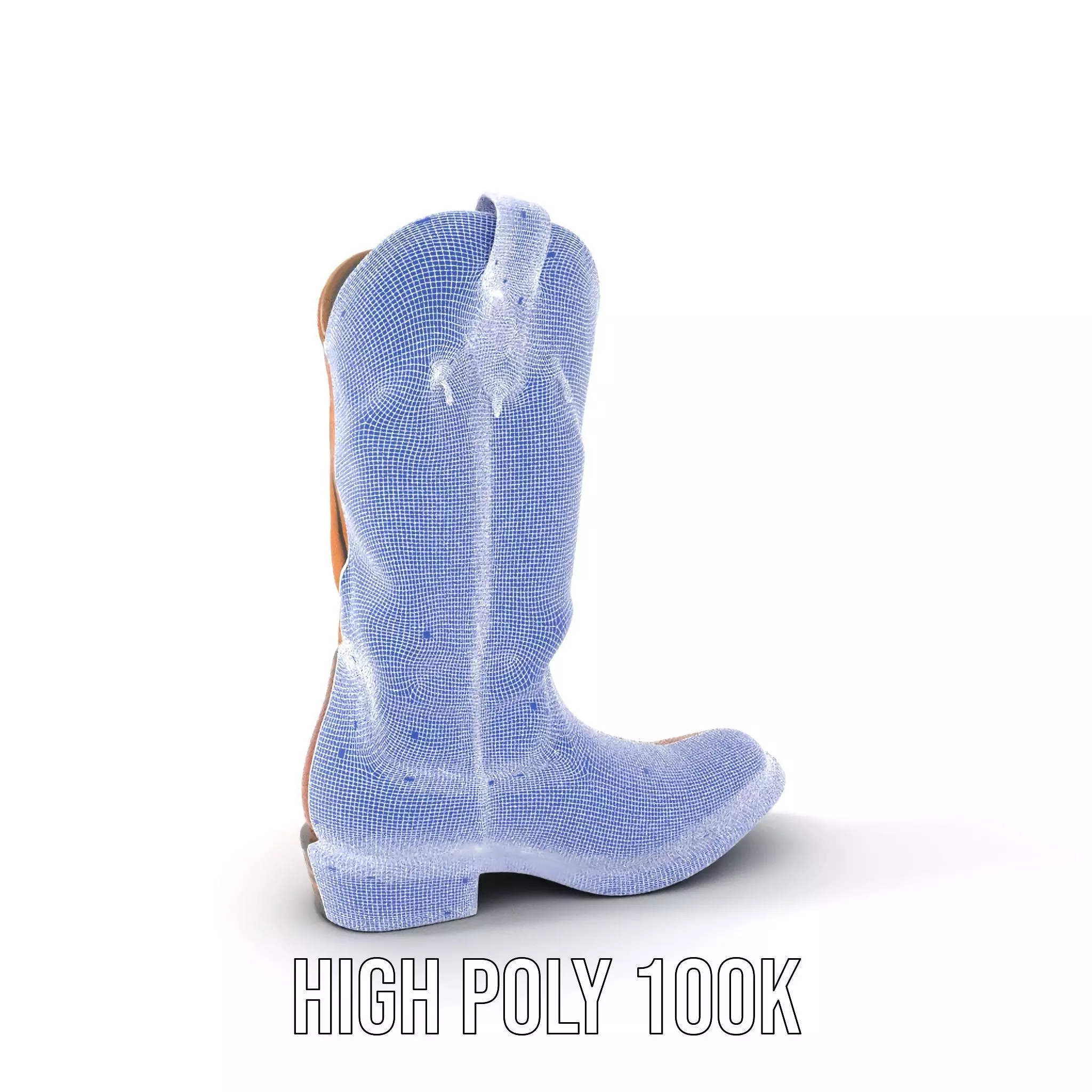 Cowboy Boot Model Pack Low-poly 3D model_5