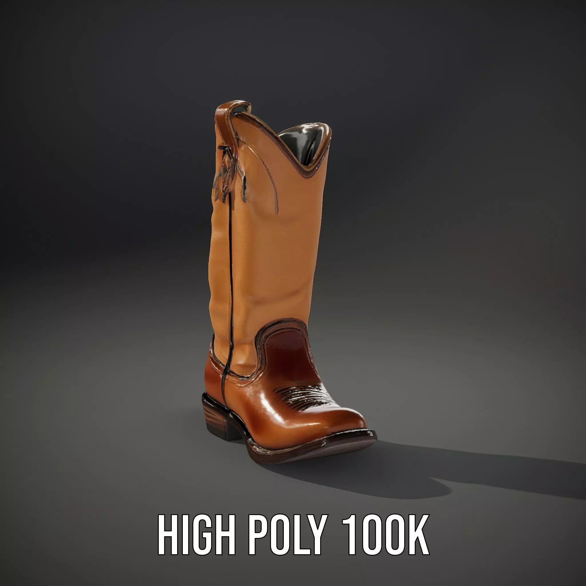 Cowboy Boot Model Pack Low-poly 3D model_13