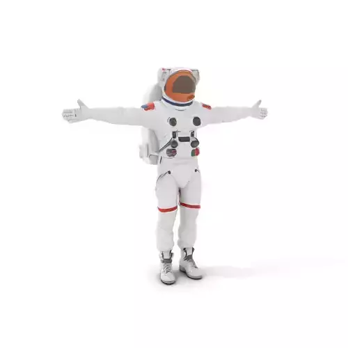 Space Astronaut Model Pack with Detailed Suit Low-poly 3D model