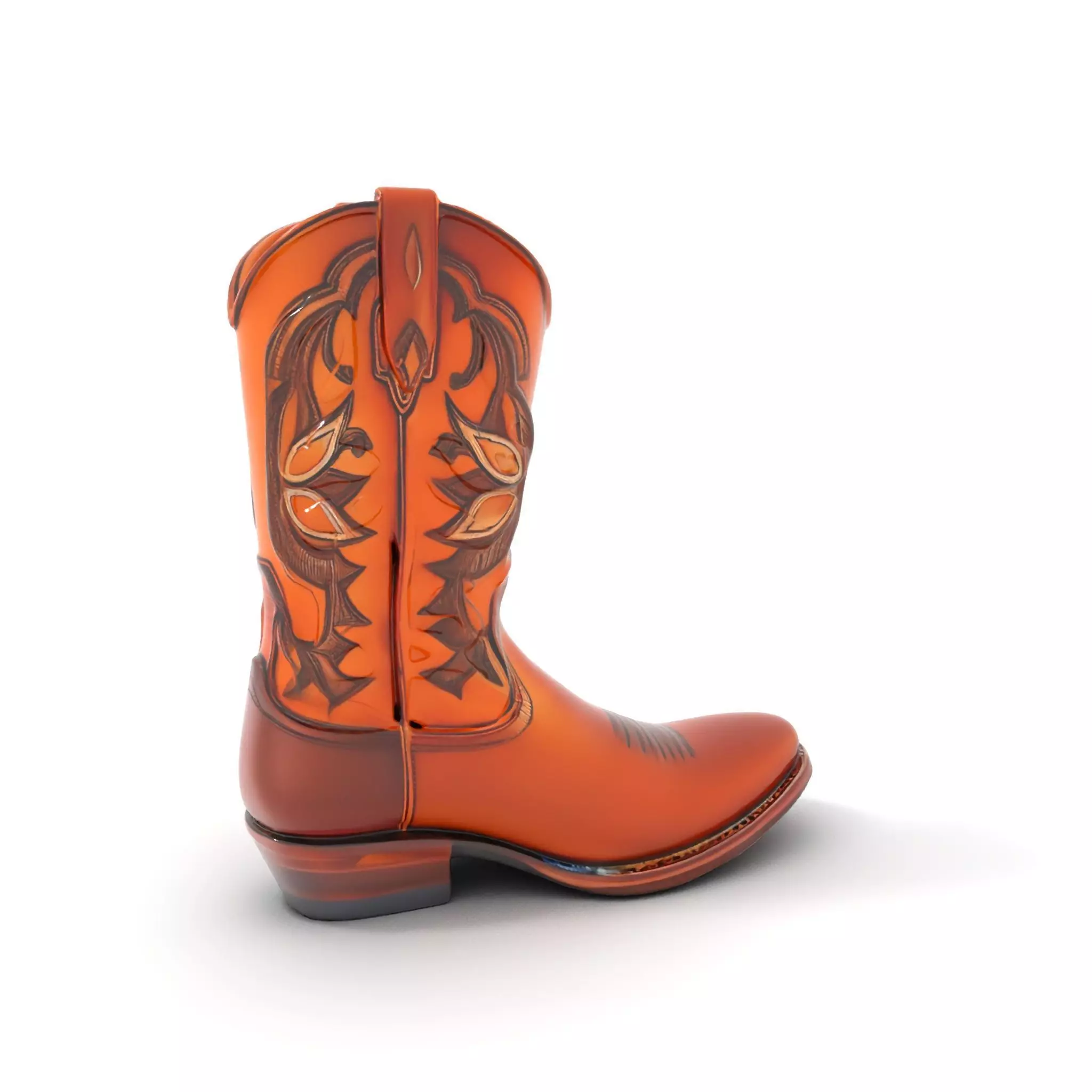 Western Cowboy Boot Model Pack with Intricate Stitching Low-poly 3D model_0