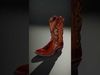 Western Cowboy Boot Model Pack with Intricate Stitching Low-poly 3D model_2