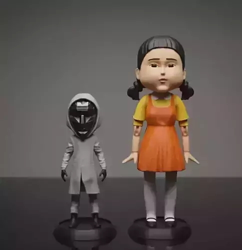 Squid Game 3D Set - Front Man and Doll