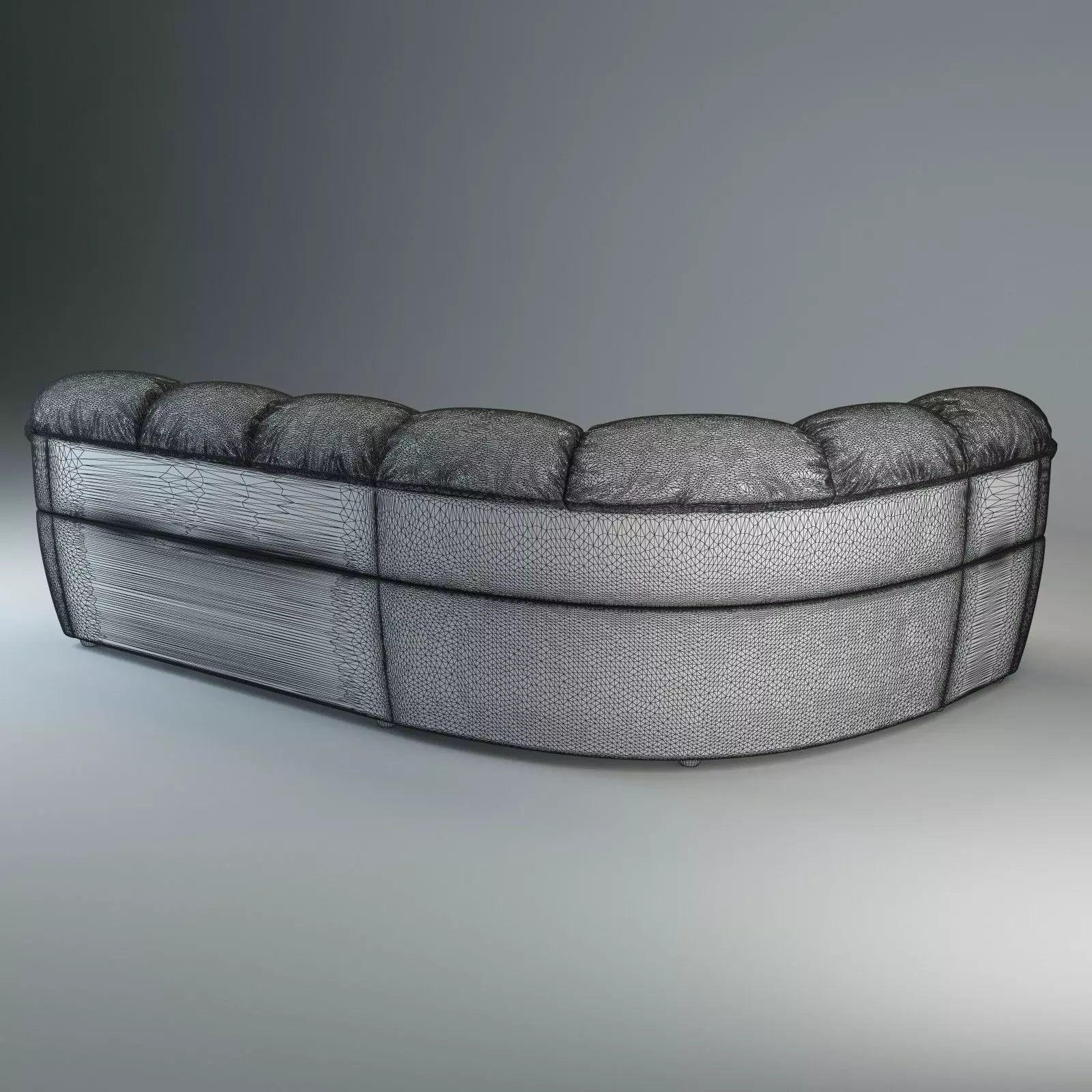 Overstuffed Leather Corner Sofa - Osvald - Short Version 3D model_18