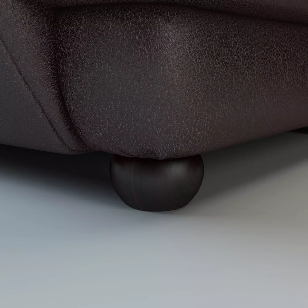 Overstuffed Leather Corner Sofa - Osvald - Short Version 3D model_9