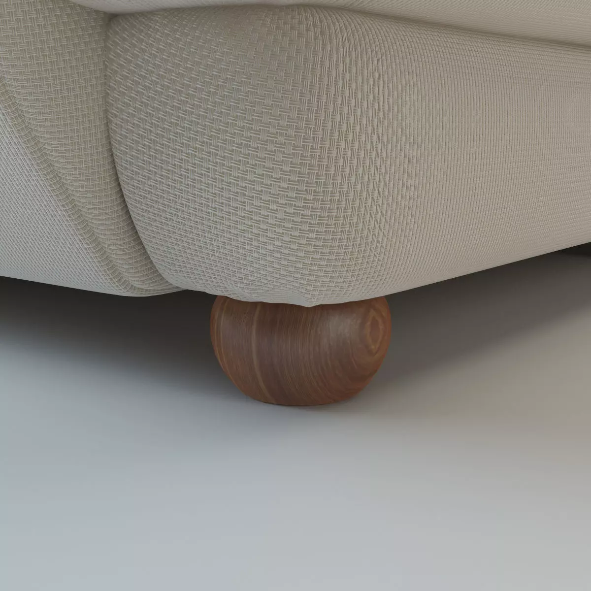 Overstuffed Leather Corner Sofa - Osvald - Short Version 3D model_15