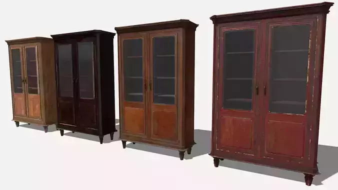 Glass Cabinet Low-poly 3D model