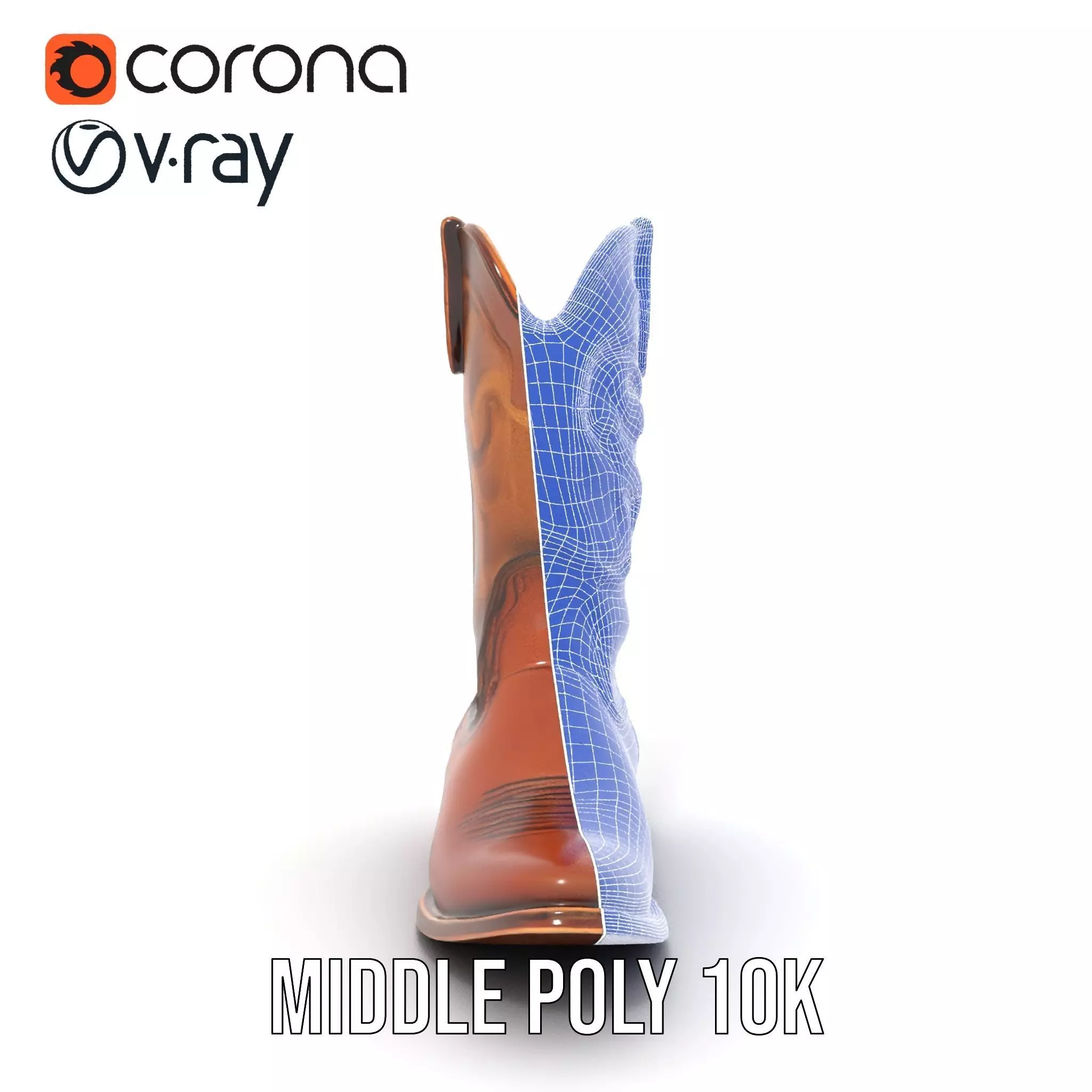 Cowboy Boot Classic Model Pack Low-poly 3D model_31