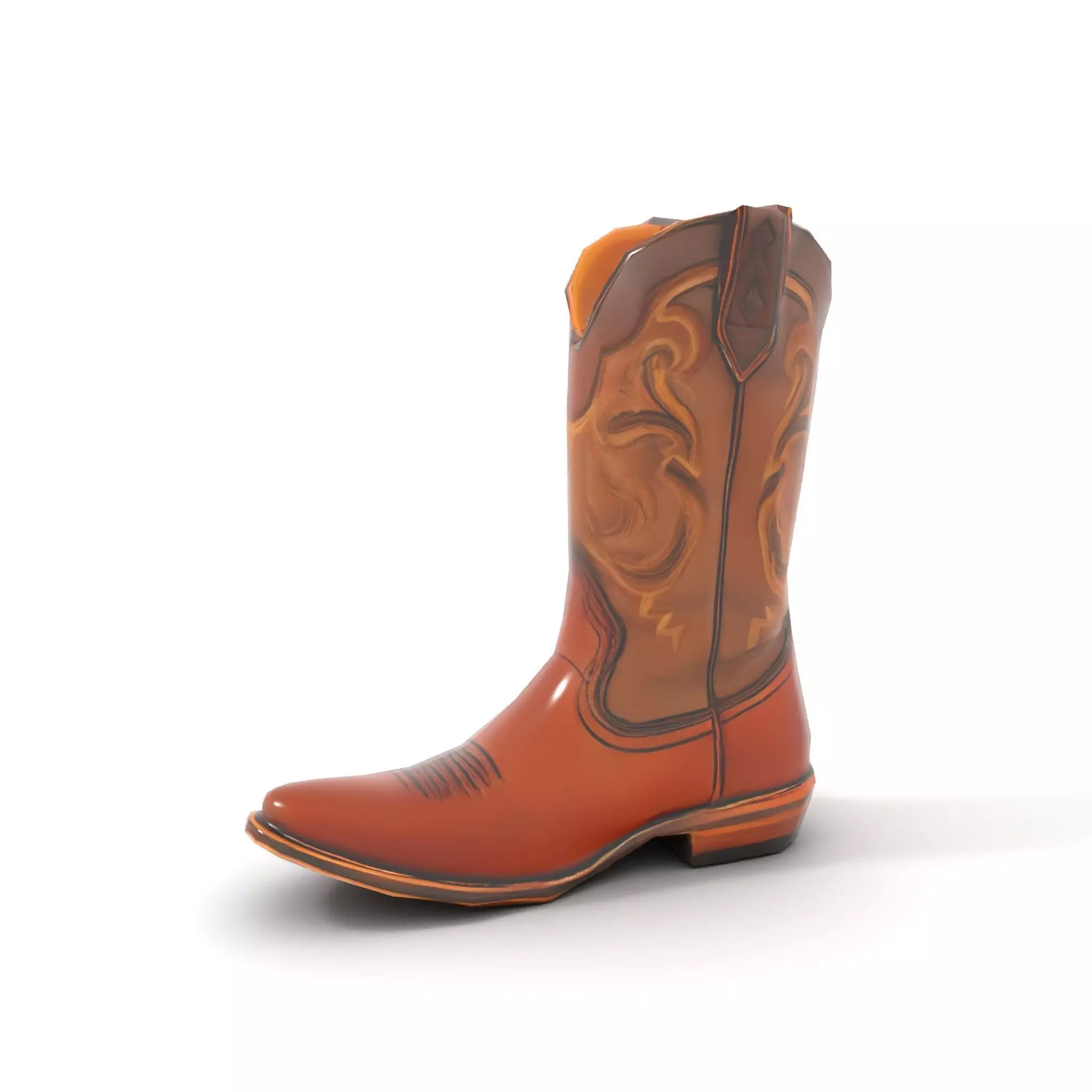 Cowboy Boot Classic Model Pack Low-poly 3D model_26