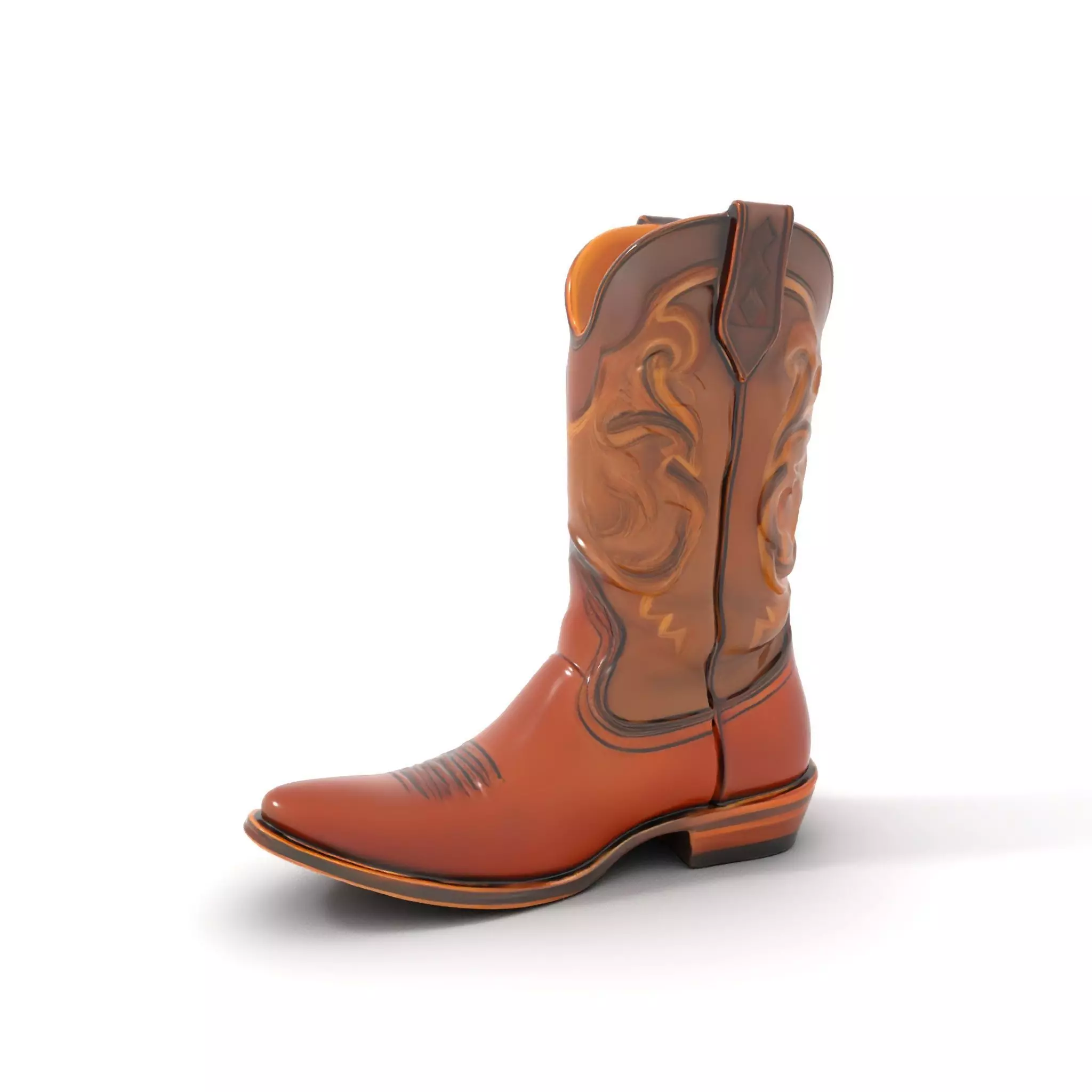 Cowboy Boot Classic Model Pack Low-poly 3D model_0