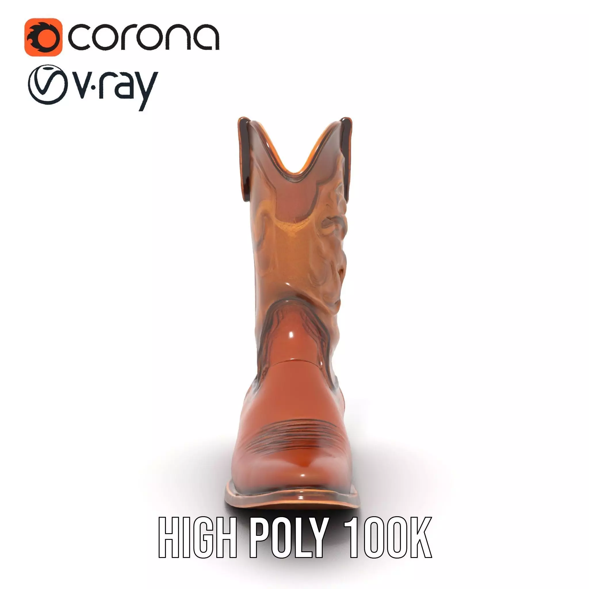 Cowboy Boot Classic Model Pack Low-poly 3D model_27