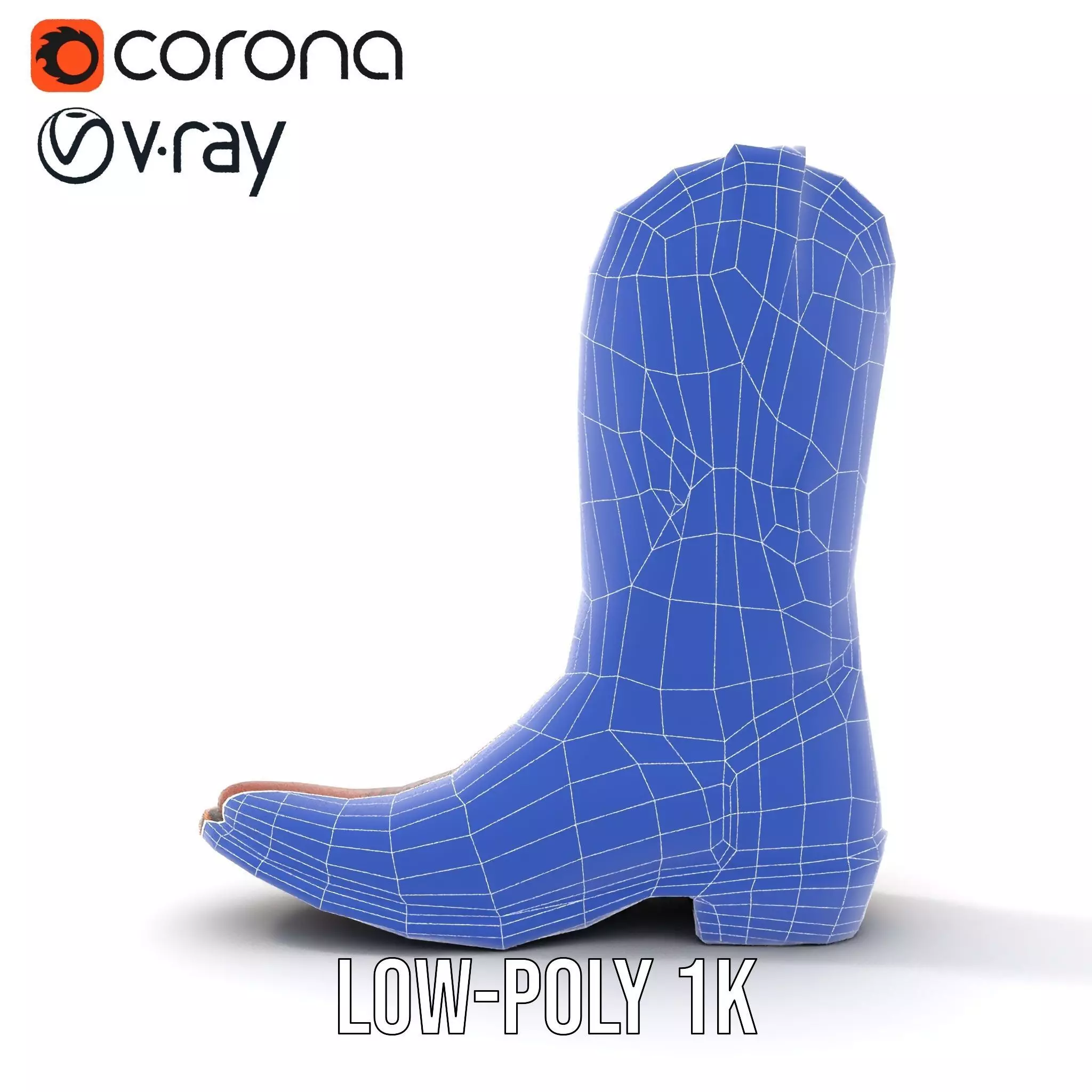 Cowboy Boot Classic Model Pack Low-poly 3D model_29