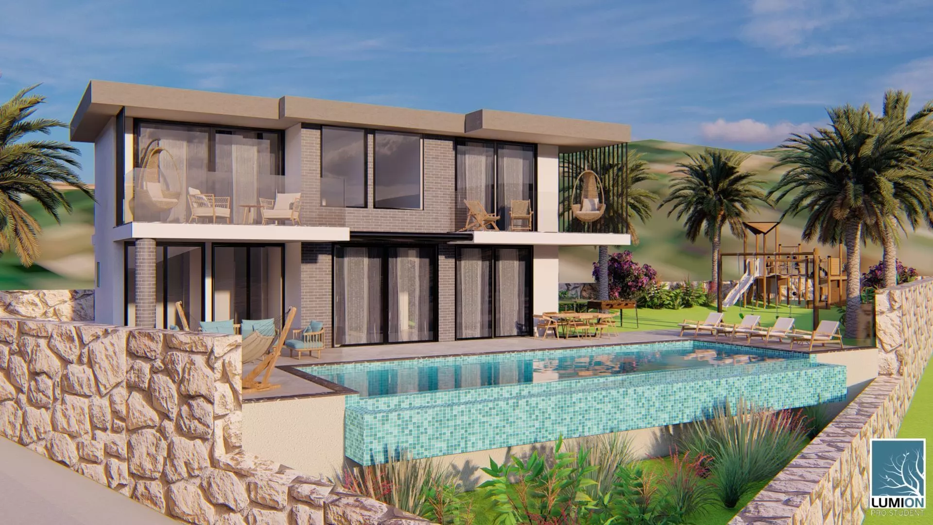 modern villa ls12 3D model