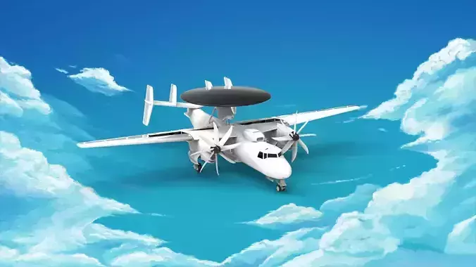Grumman E-2 Hawkeye 3D print model
