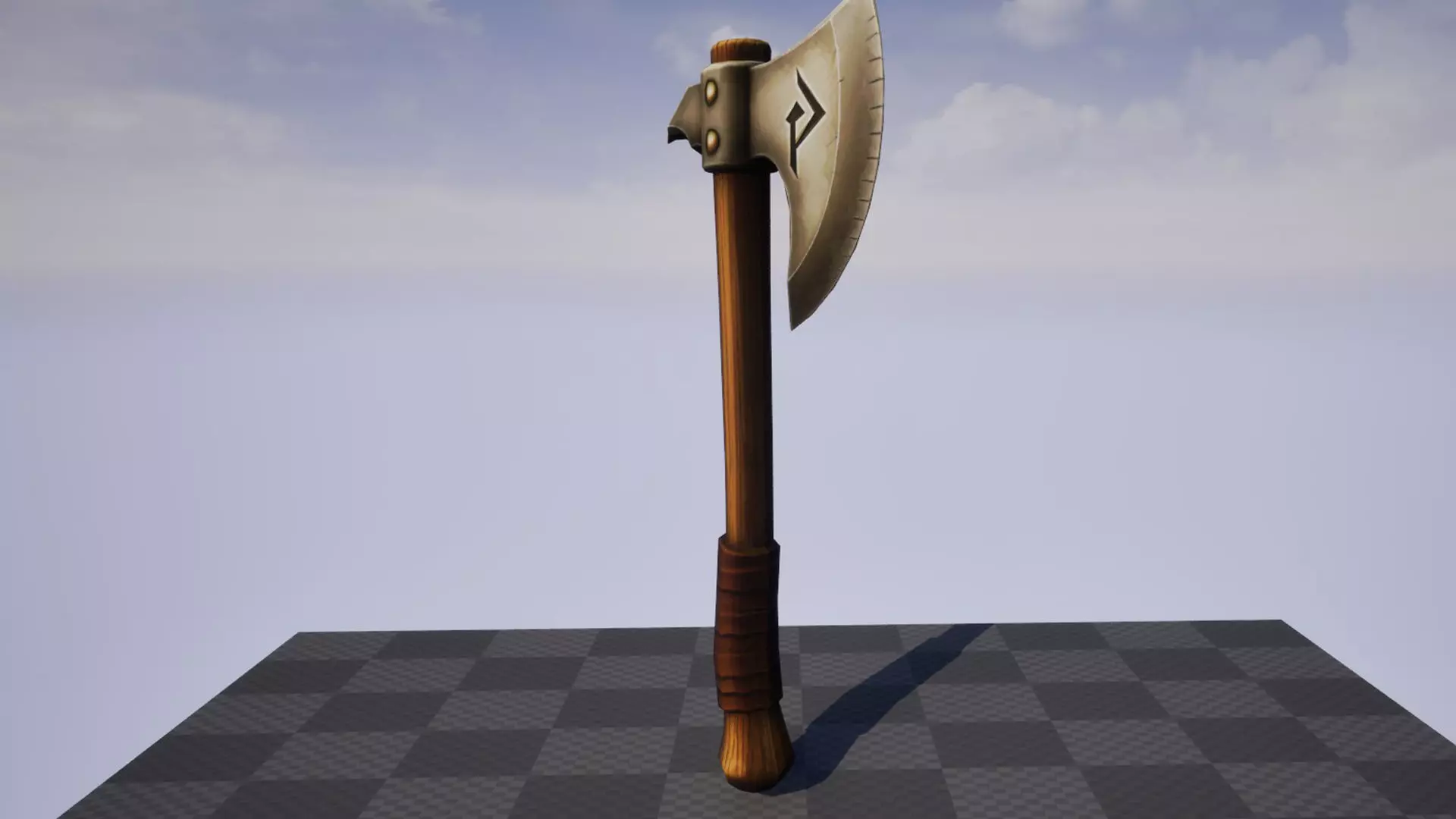 Axe - Game Ready Weapon Low-poly 3D model_5