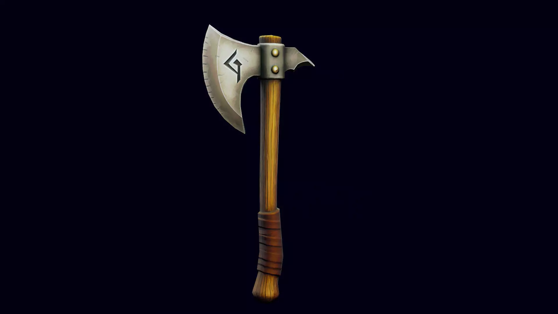 Axe - Game Ready Weapon Low-poly 3D model_2