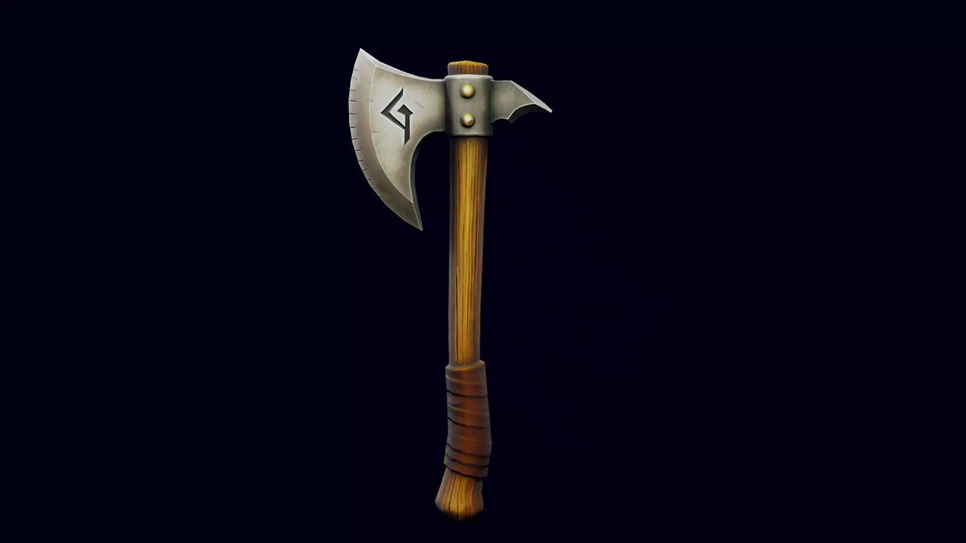 Axe - Game Ready Weapon Low-poly 3D model_1