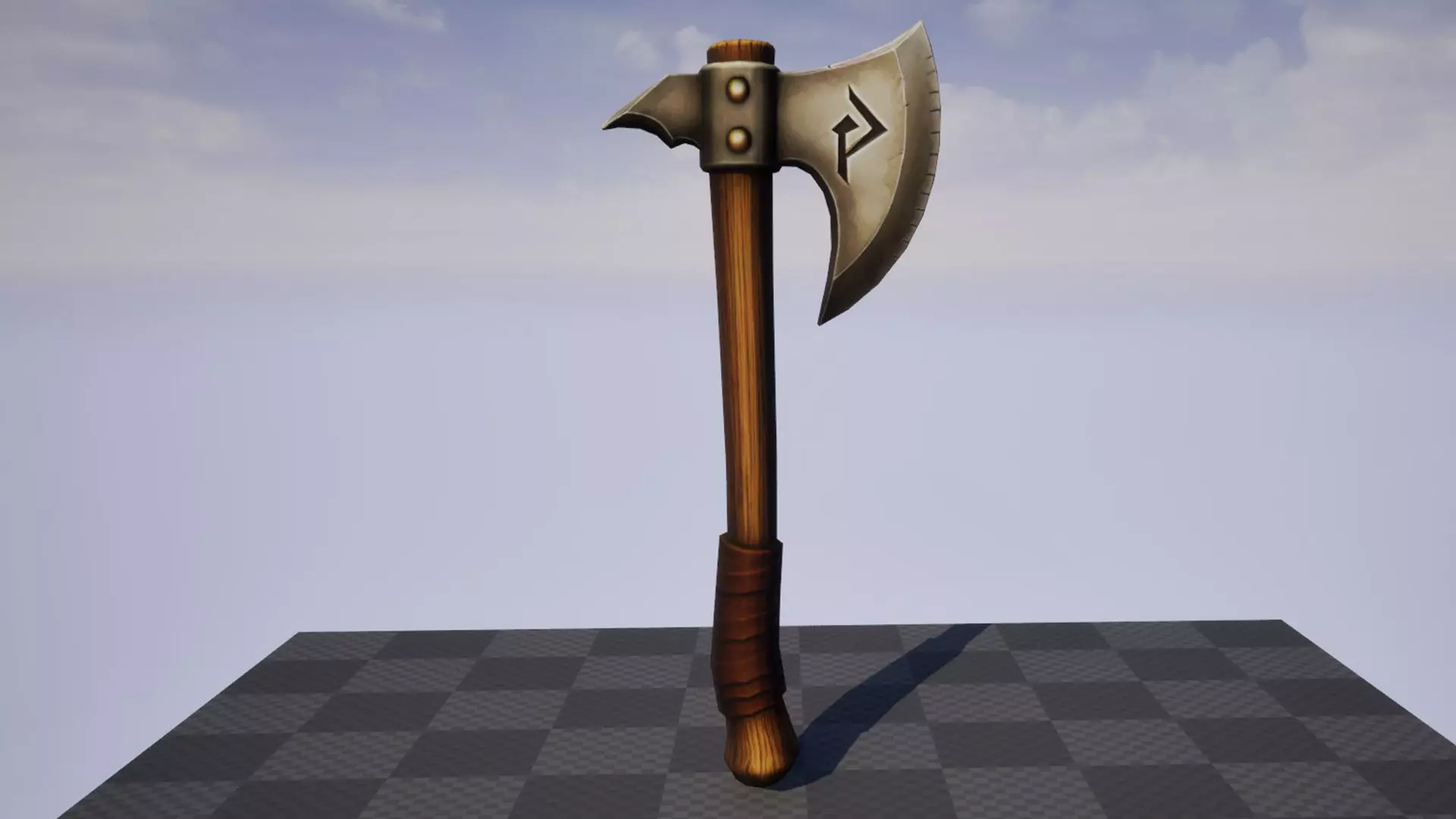 Axe - Game Ready Weapon Low-poly 3D model_4