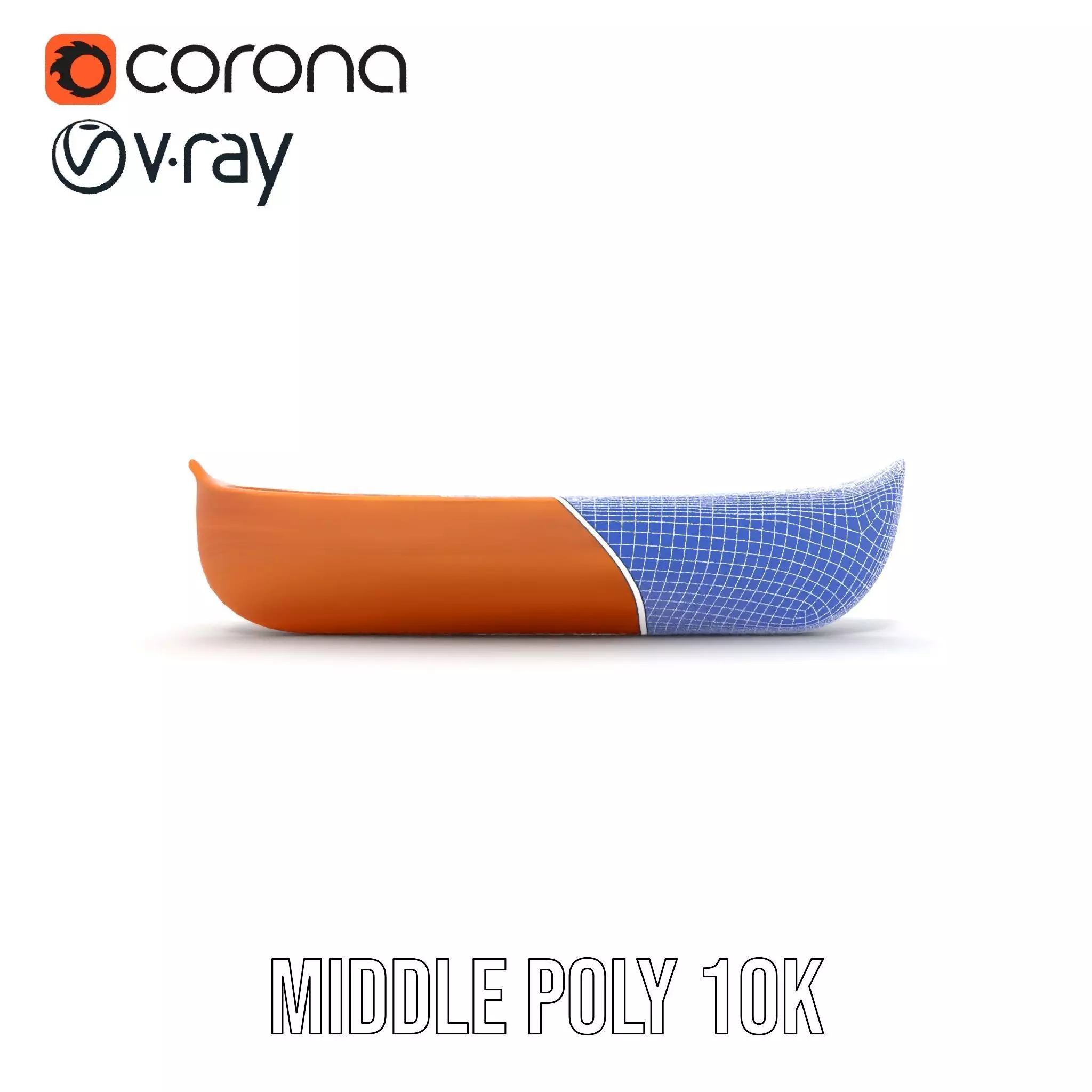 Wooden Canoe Model Pack with PBR Textures Low-poly 3D model_28