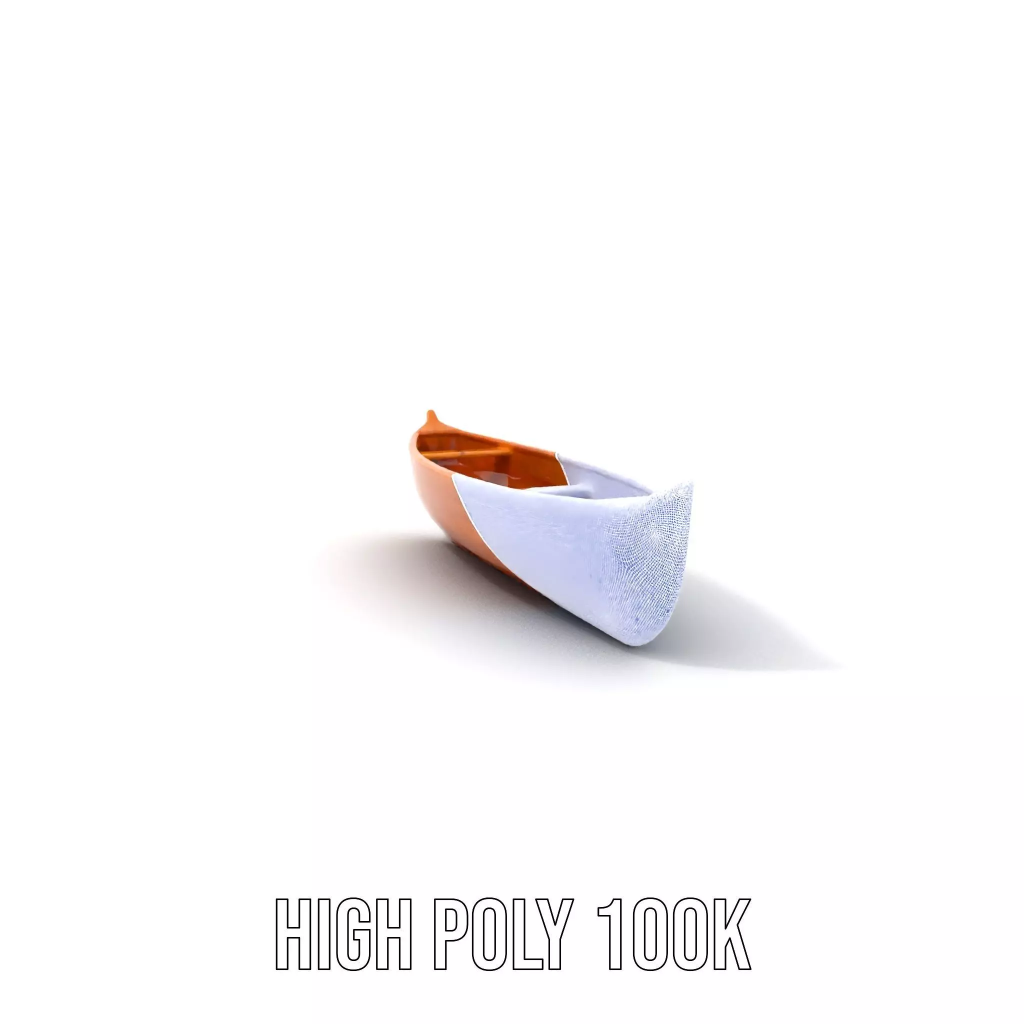 Wooden Canoe Model Pack with PBR Textures Low-poly 3D model_5
