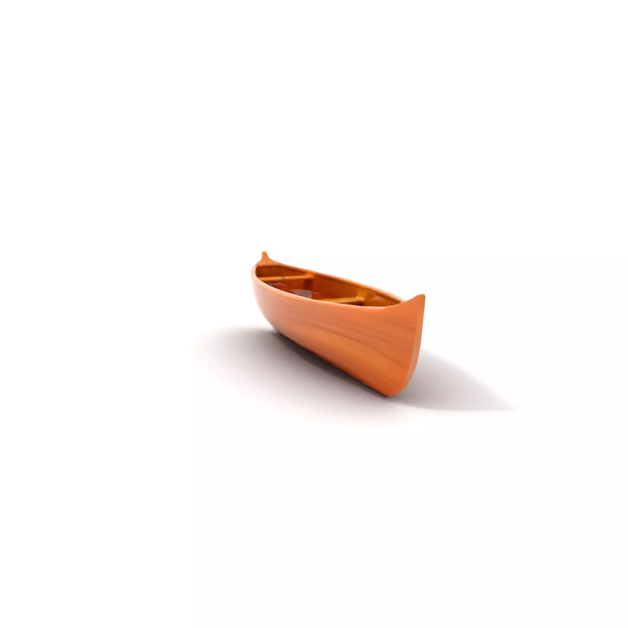 Wooden Canoe Model Pack with PBR Textures Low-poly 3D model_0