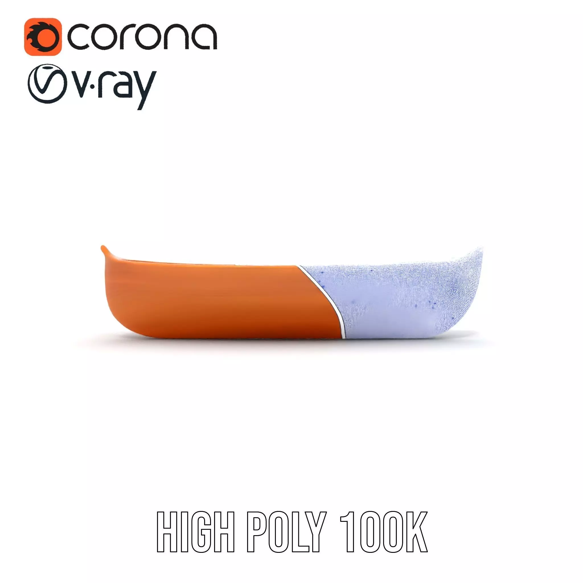 Wooden Canoe Model Pack with PBR Textures Low-poly 3D model_35