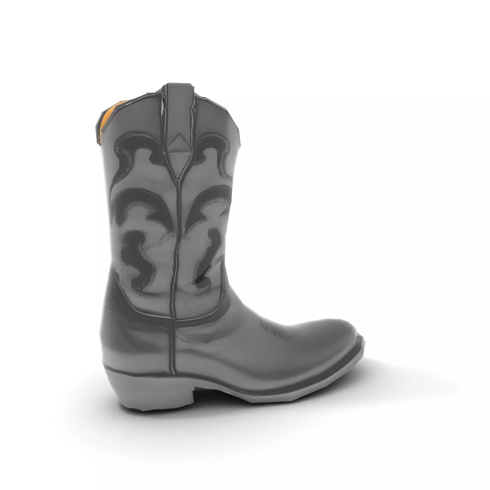 Cowboy Boot Model Pack with Intricate Stitching Low-poly 3D model_17