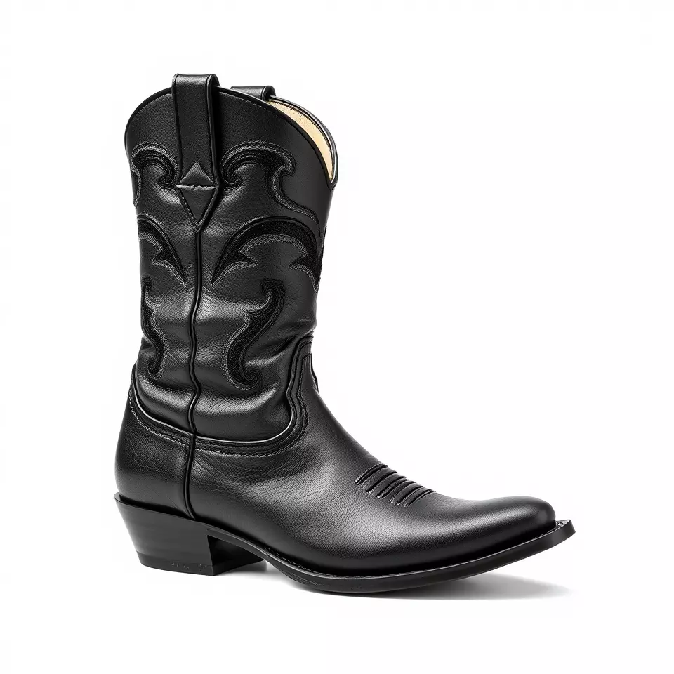 Cowboy Boot Model Pack with Intricate Stitching Low-poly 3D model_3