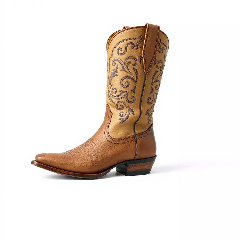Western Cowboy Boot Model Pack with Embroidery Low-poly 3D model_3