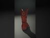 Cowboy Leather Boot Model Pack with Decorative Embroidery Low-poly 3D model_2