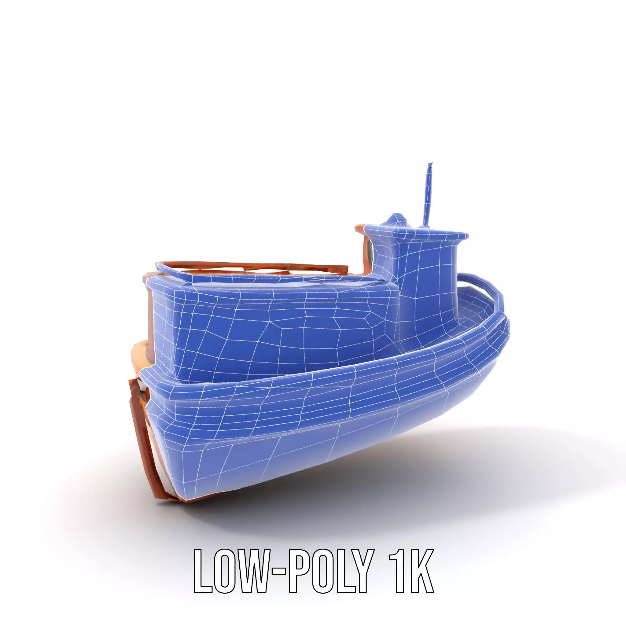 Wooden Tugboat Model Pack for Rendering and Games Low-poly 3D model_15