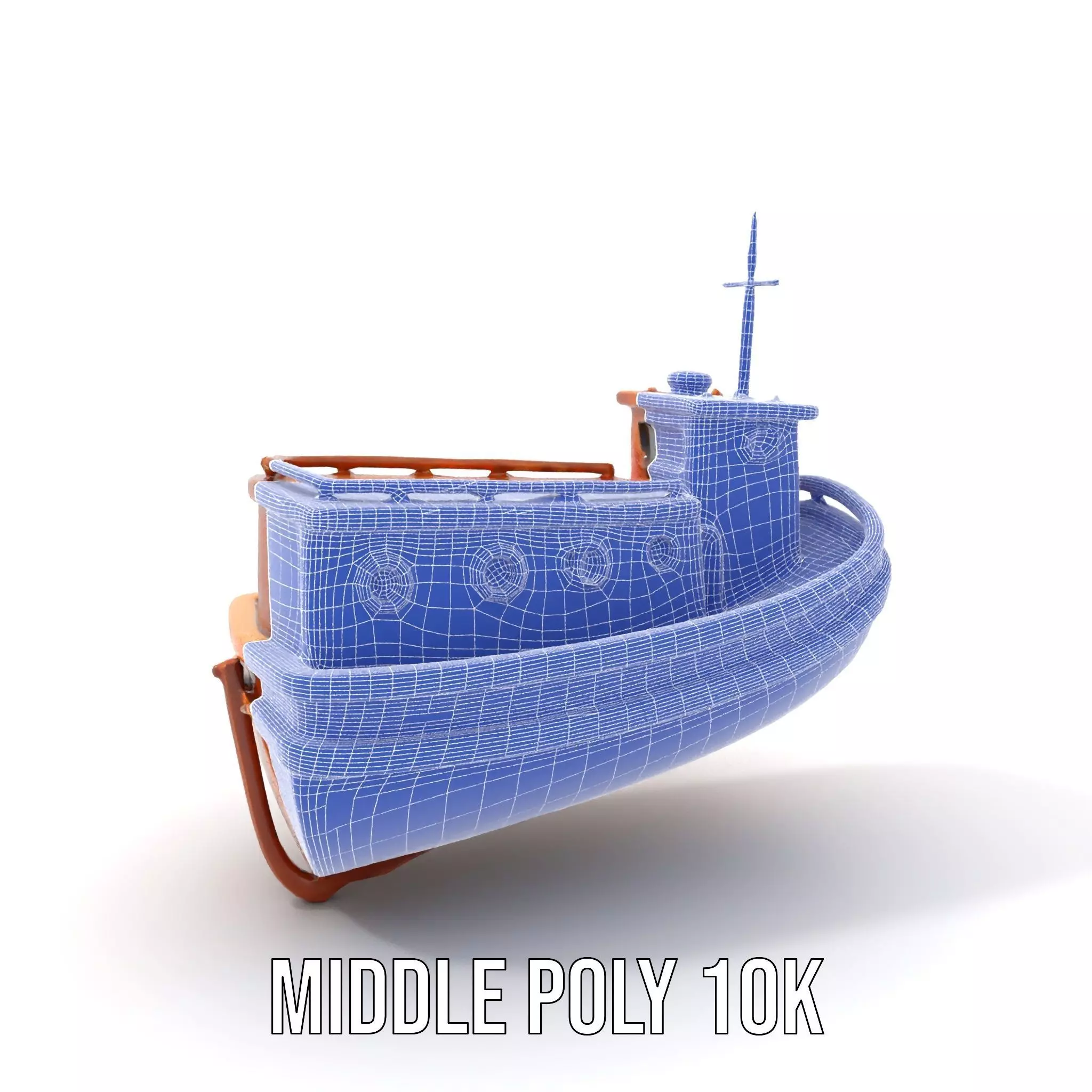 Wooden Tugboat Model Pack for Rendering and Games Low-poly 3D model_22